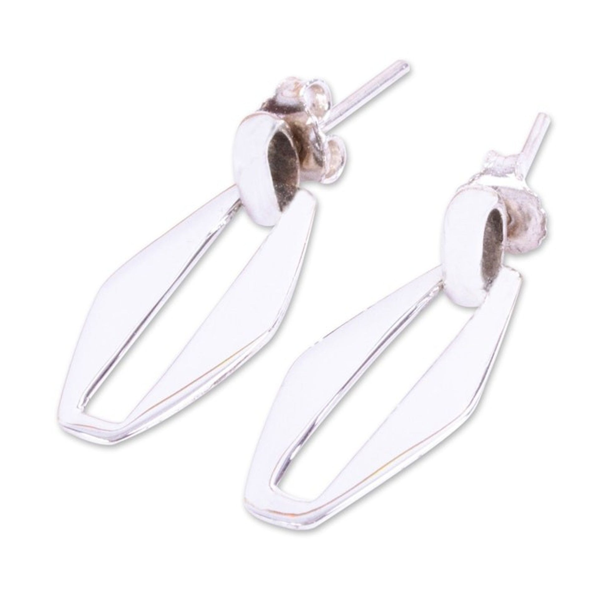Modern Taxco Silver Dangle Earrings 'Contemporary Classic'