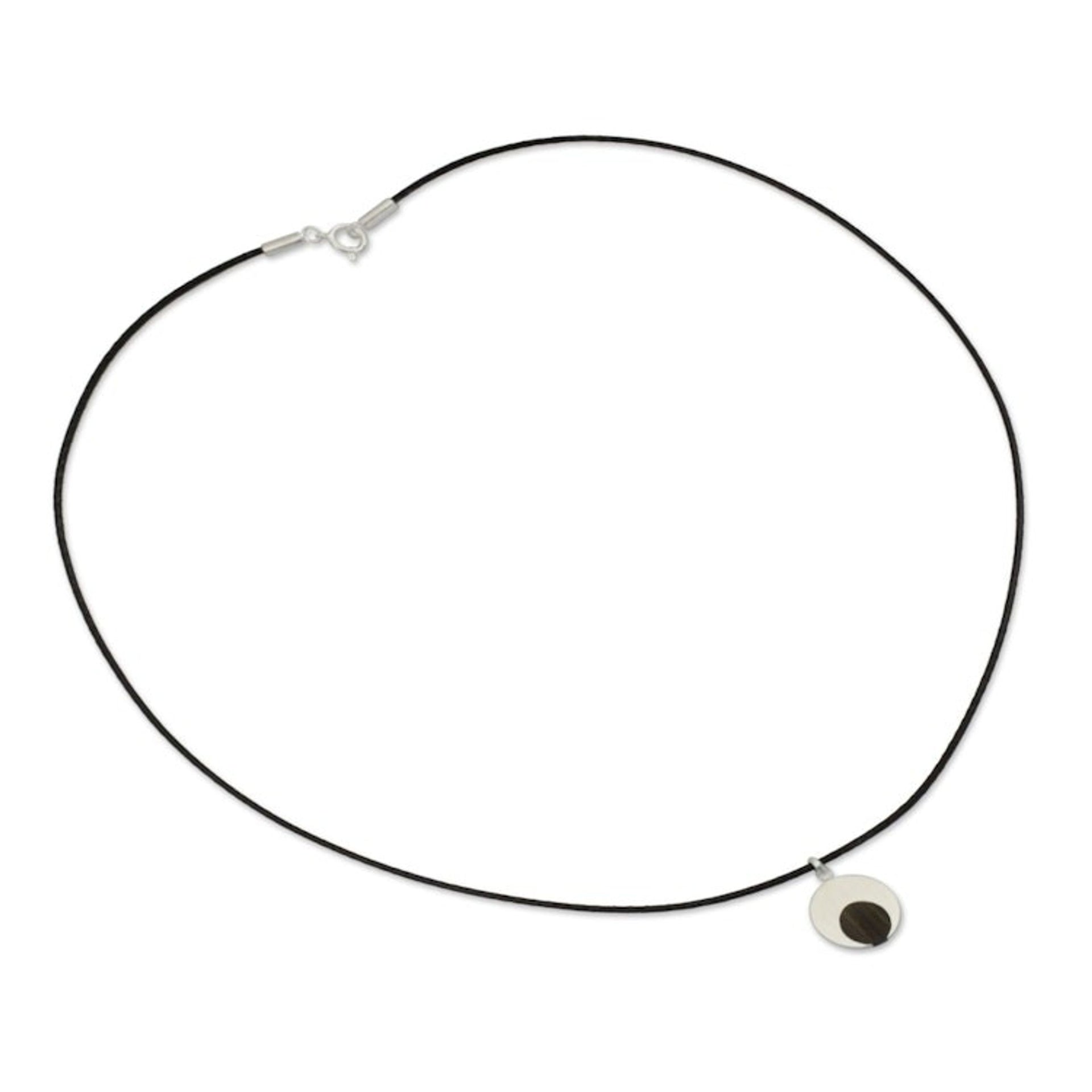 Indian Elm on Sterling Silver Necklace for Men Jewelry 'Everlasting Moon'