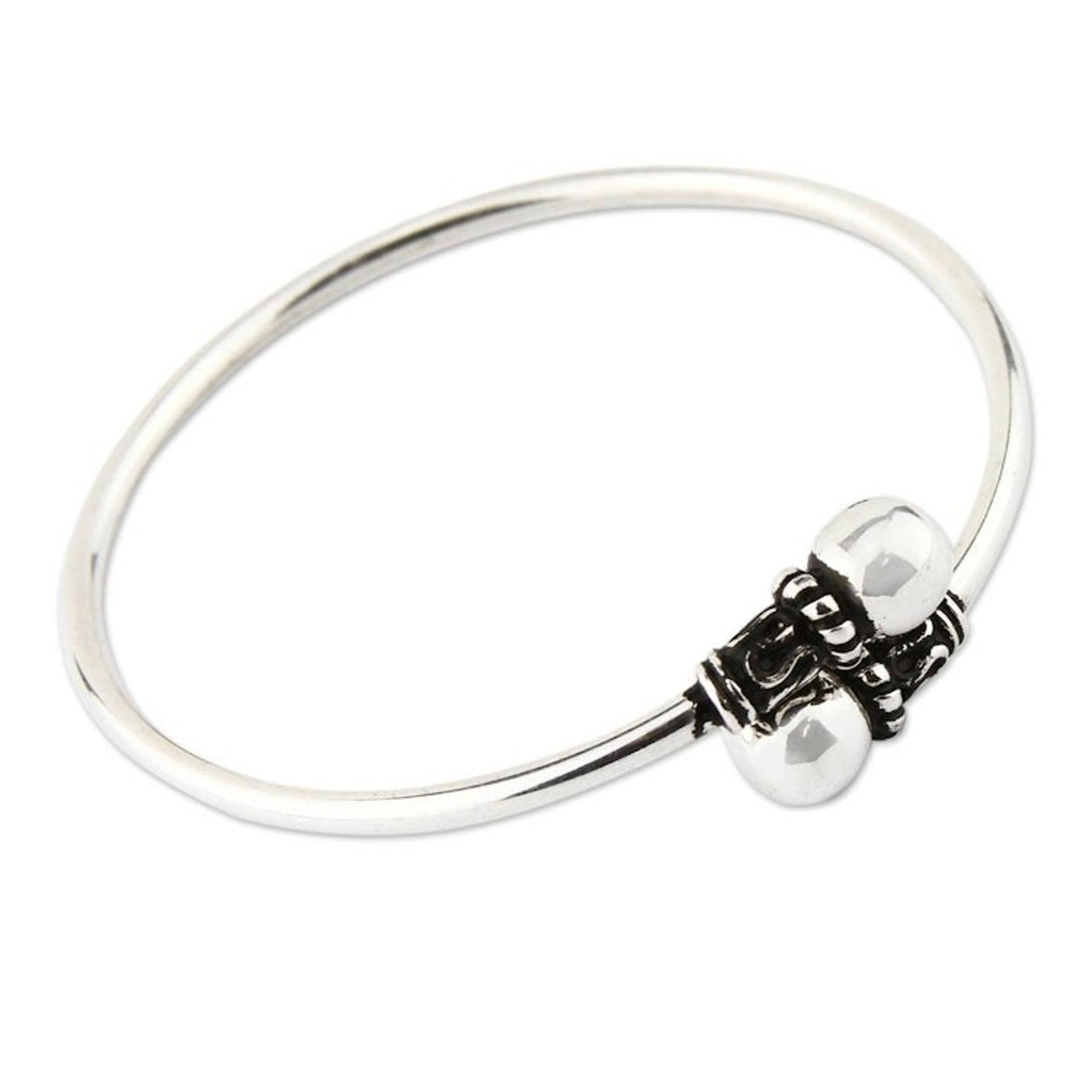 Peruvian Sterling Silver Modern Handmade Wrap Bracelet 'Togetherness'