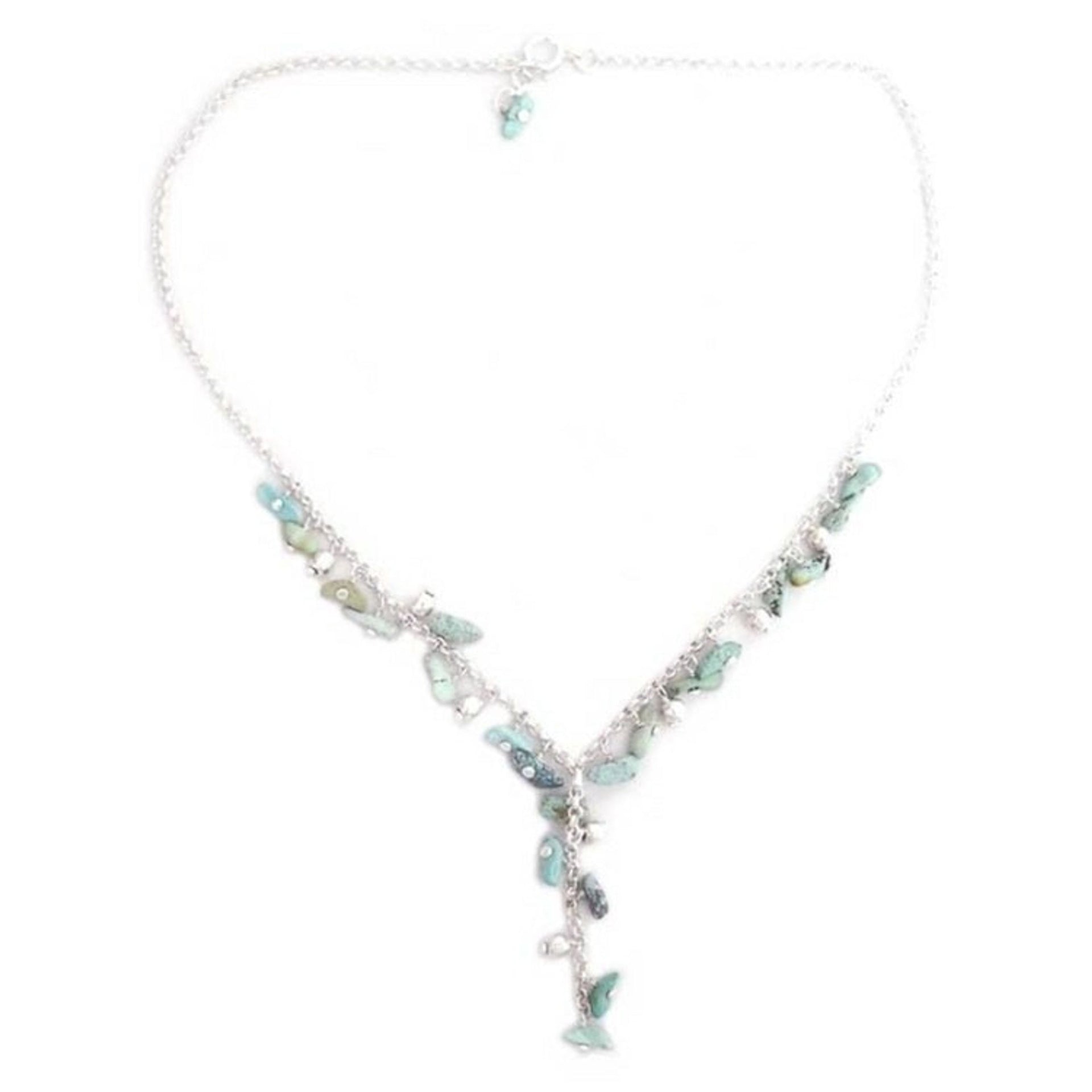 Turquoise Y necklace 'Jaipur Princess'