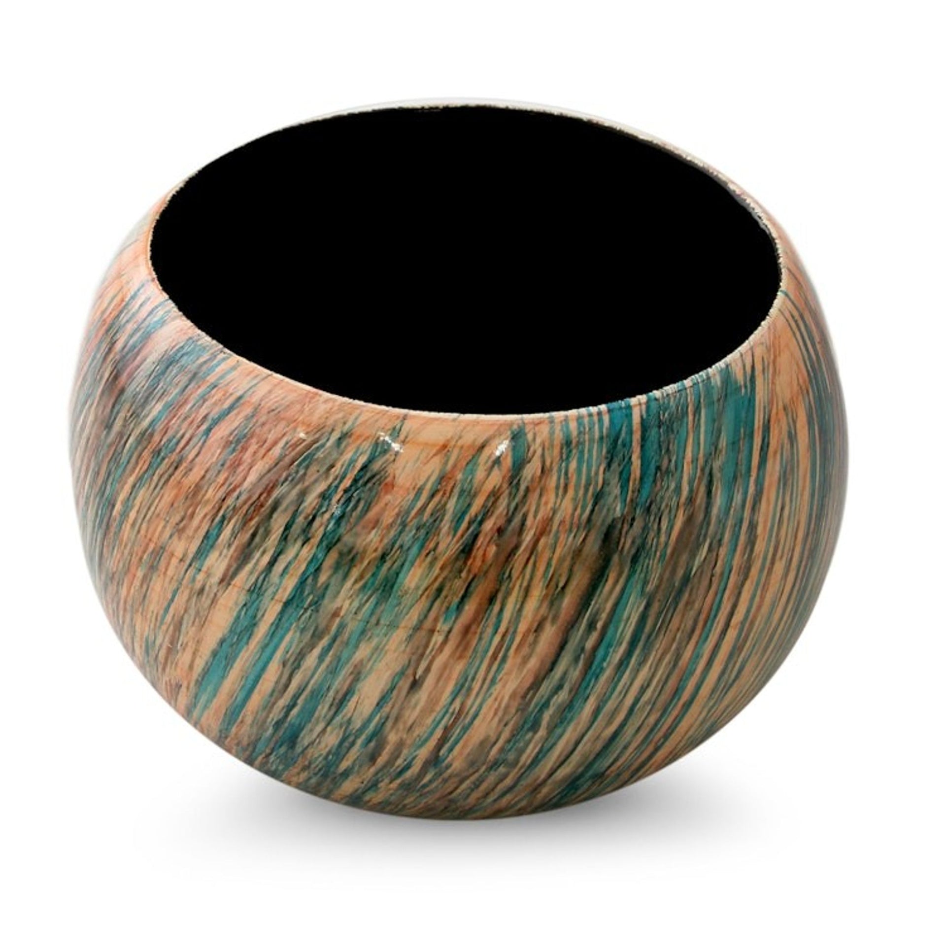 Artisan Crafted Wood Bangle Bracelet 'Peach Breeze'