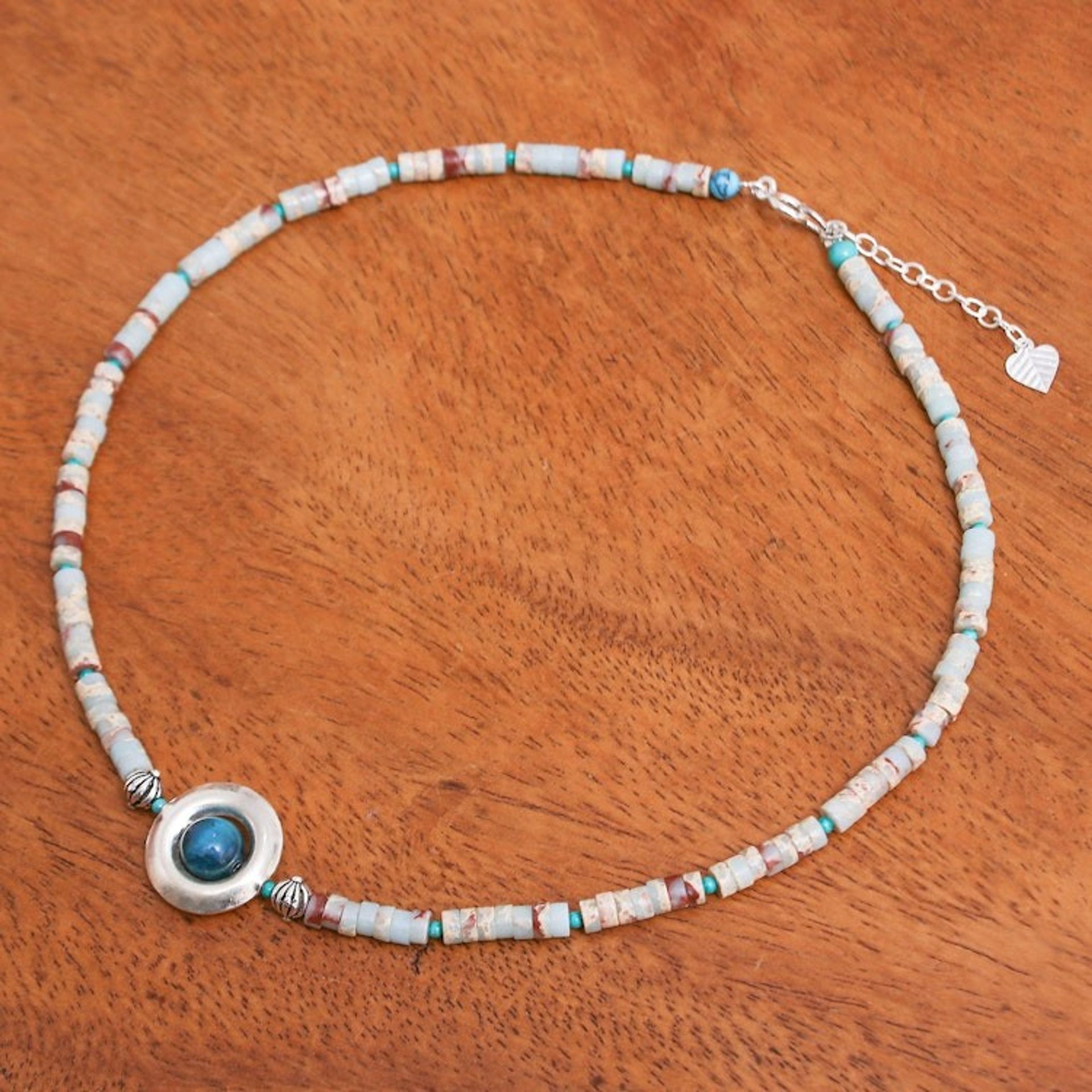 Handmade Gemstone Pendant Necklace 'Marine Terrace'