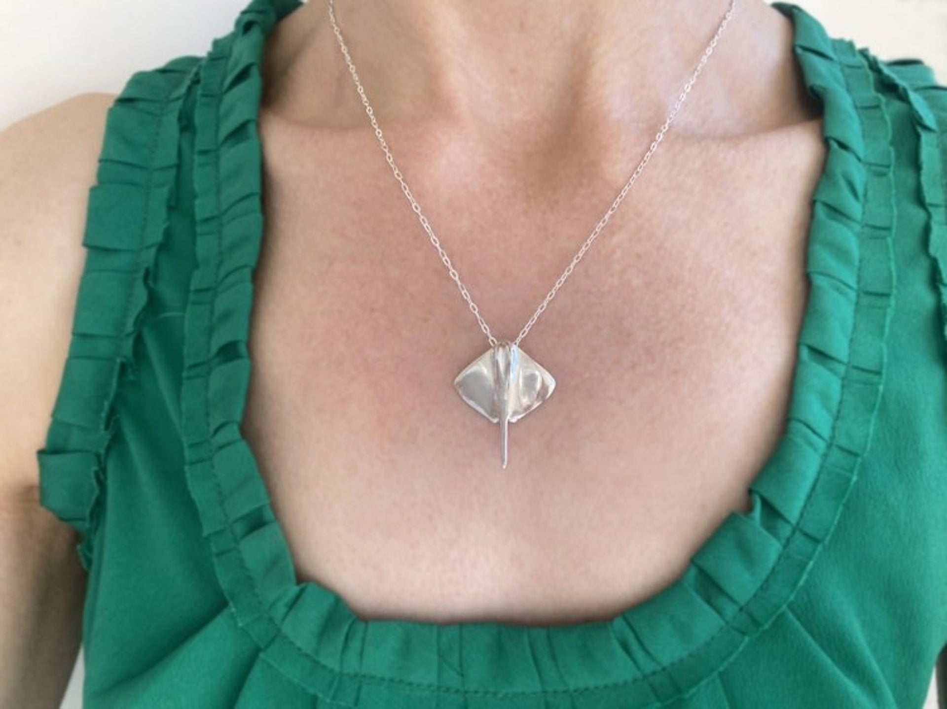 Silver Stingray Necklace