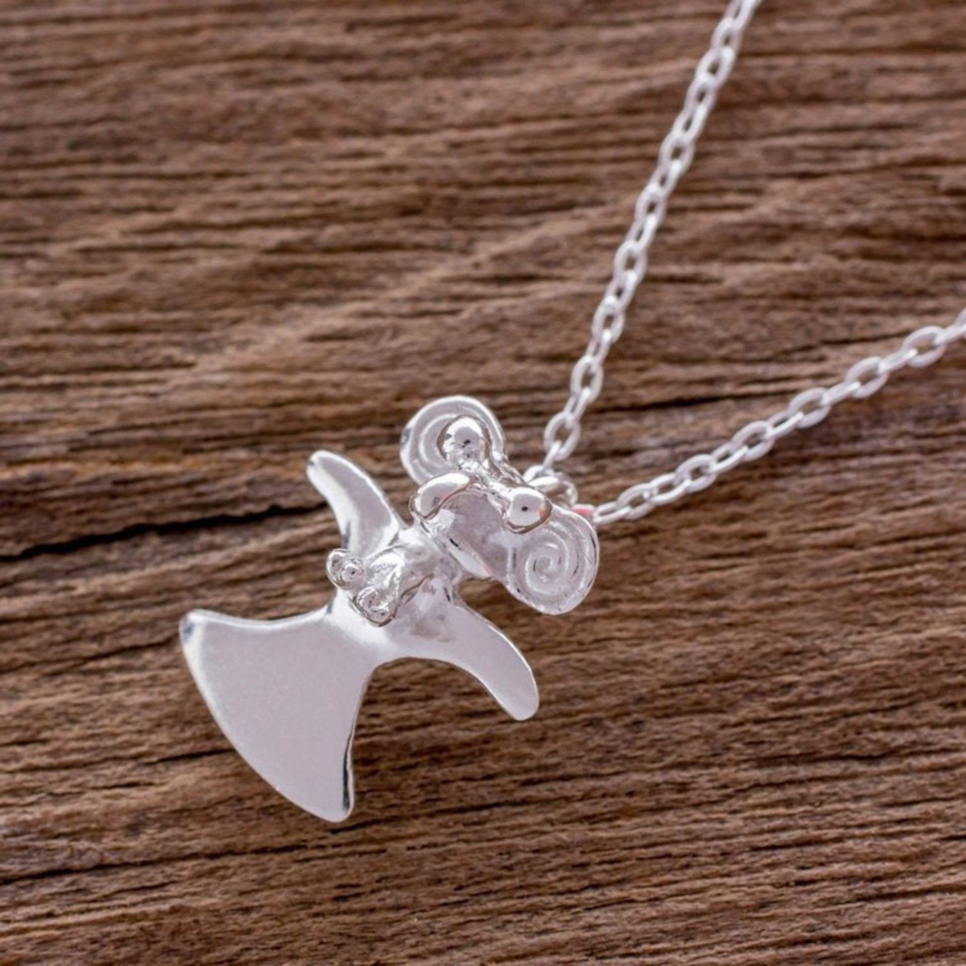 Handcrafted Sterling Silver Eagle Pendant Necklace 'Eagle in Flight'