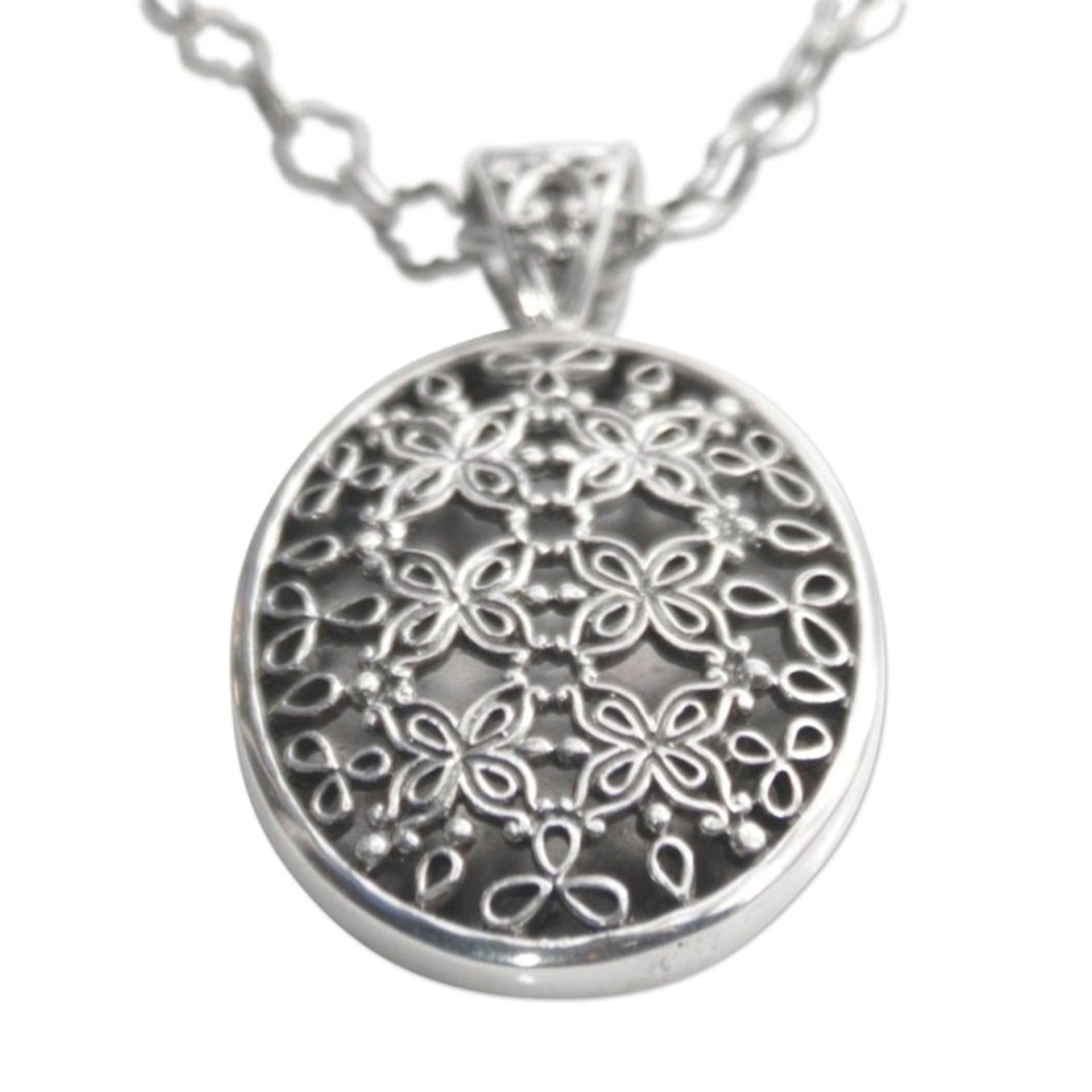 Sterling silver pendant necklace 'Jasmine at Night'