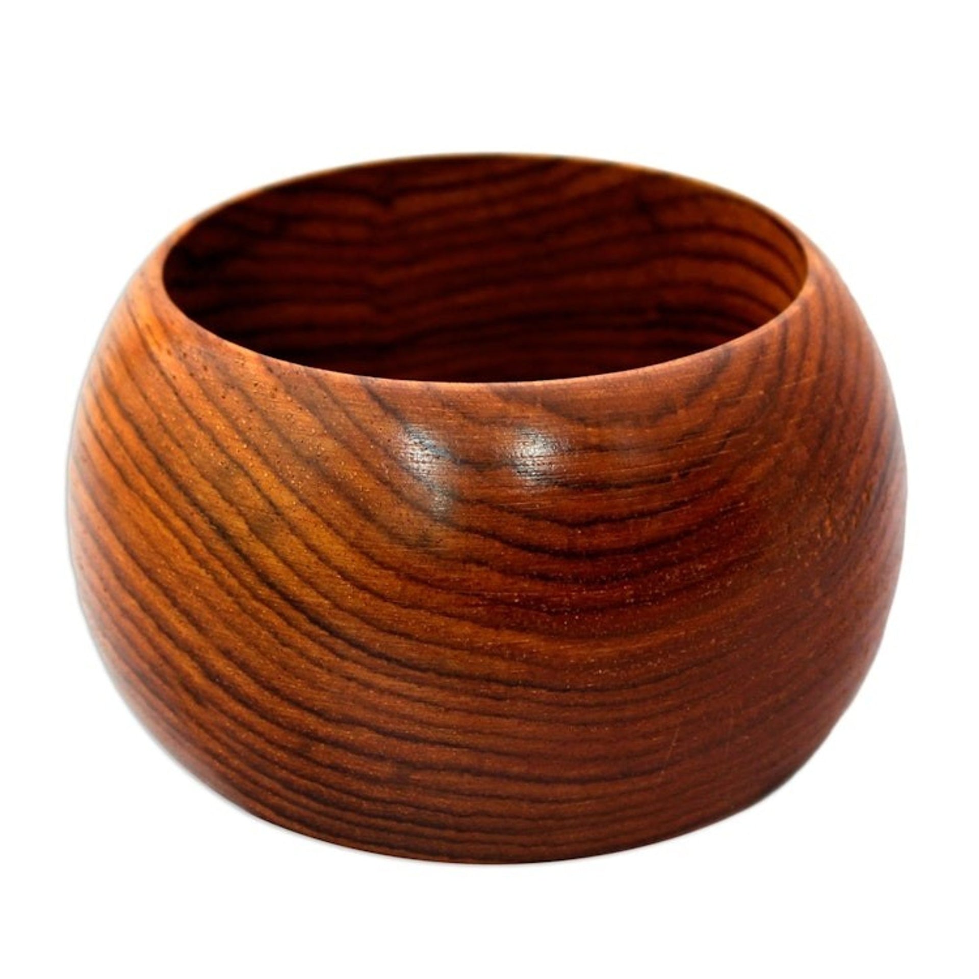 Hand-Carved Mango Wood Bangle Bracelet from India 'Mystical Lines'