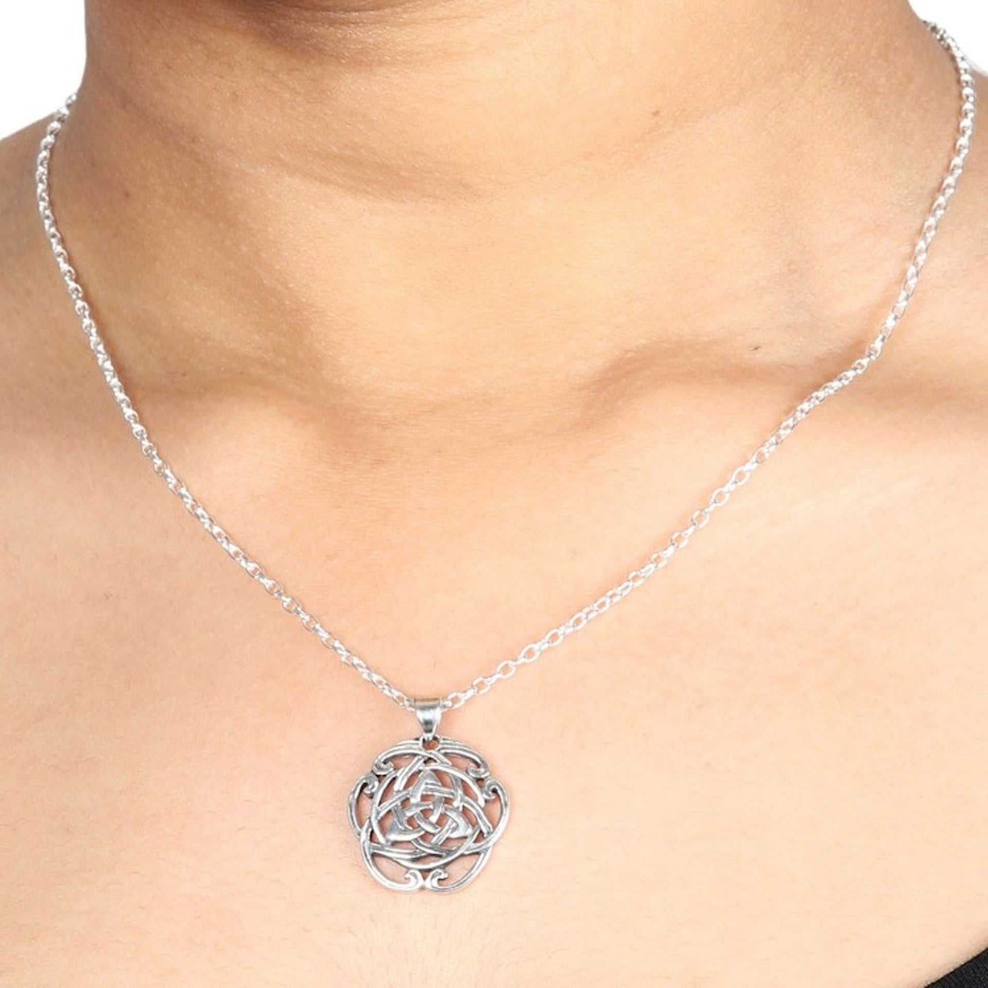 Celtic Knot Sterling Silver Pendant from India Artisan 'Celtic Reverie'