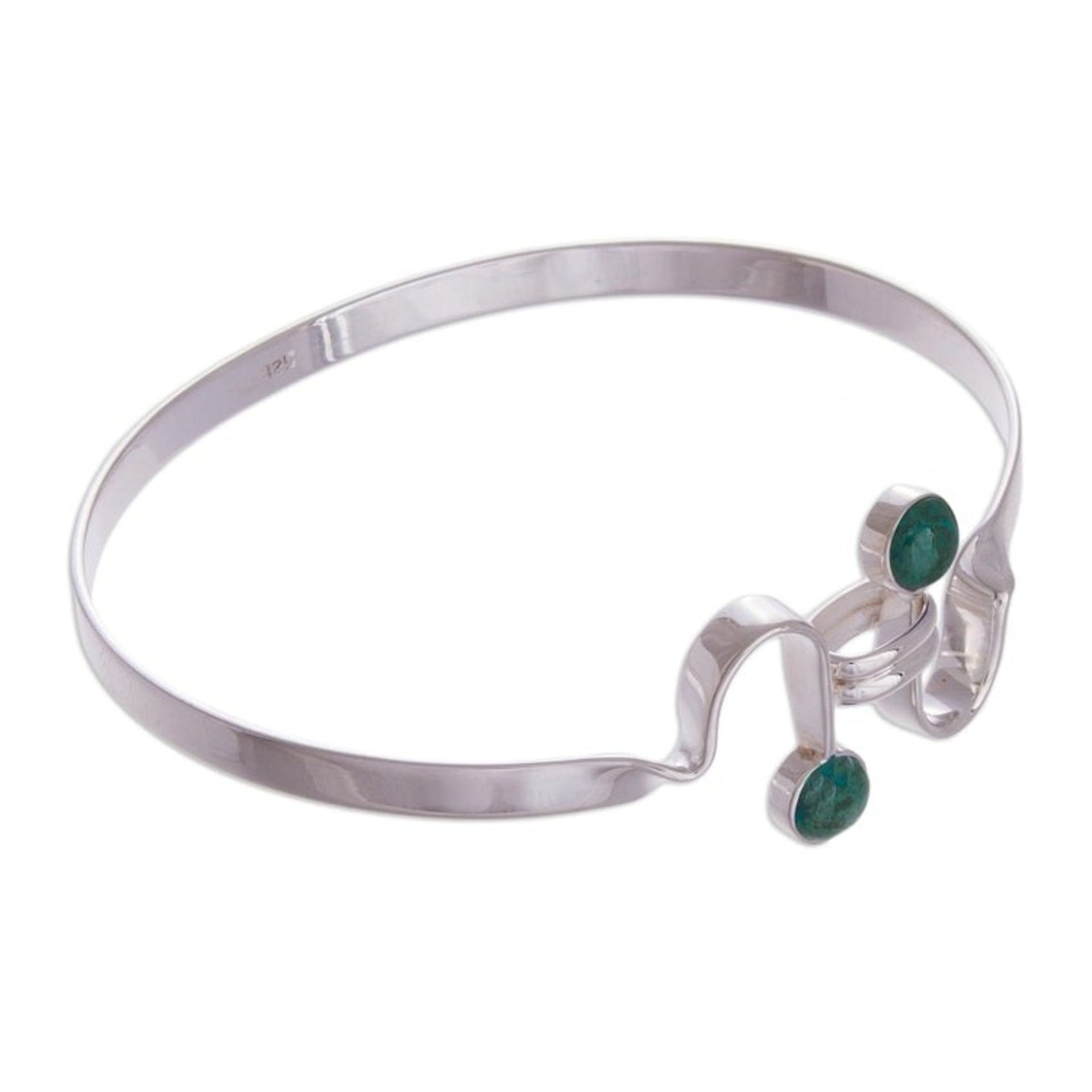 Chrysocolla Bangle Bracelet 'Law of Attraction'