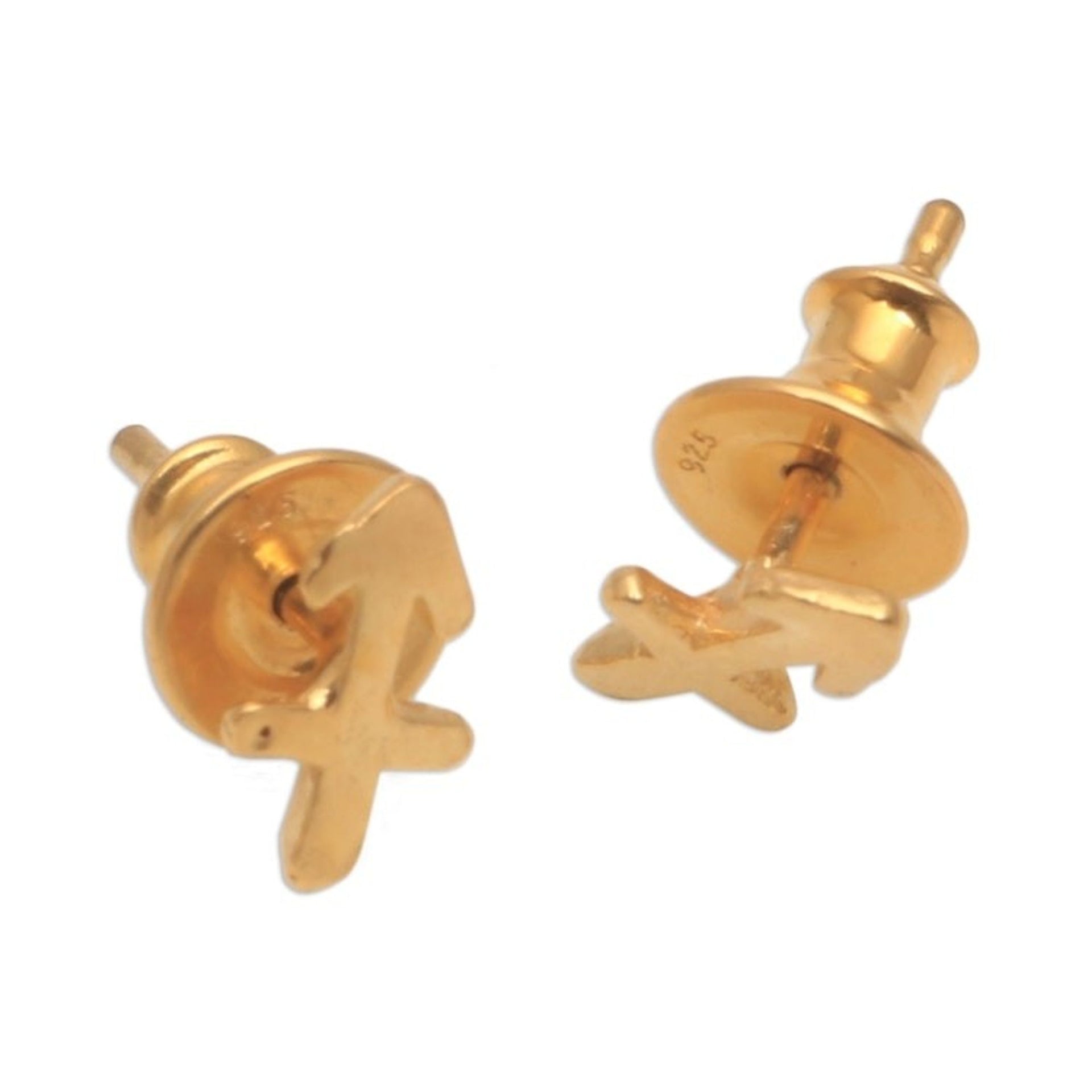 18k Gold Plated Sterling Silver Sagittarius Stud Earrings 'Golden Sagittarius'