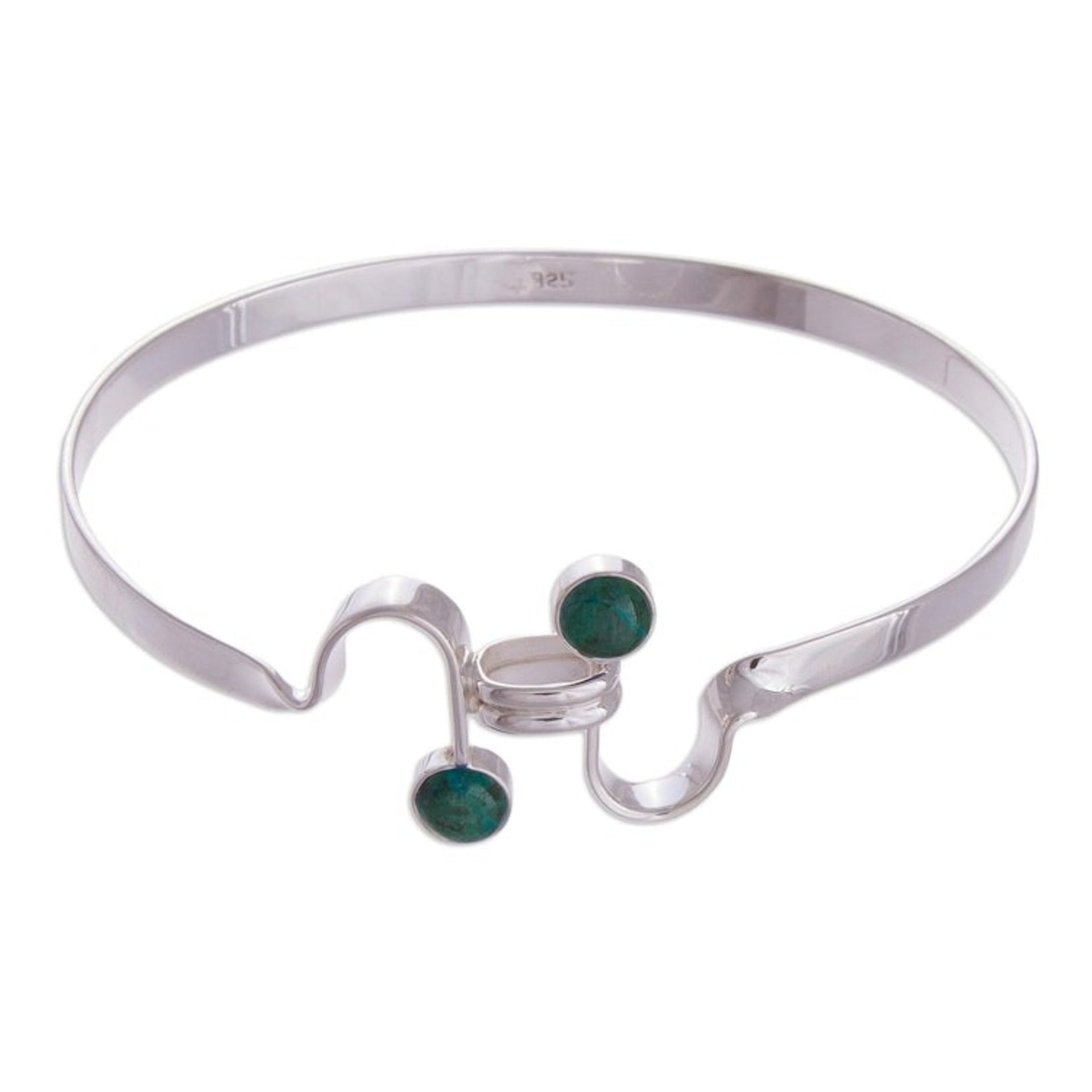 Chrysocolla Bangle Bracelet 'Law of Attraction'