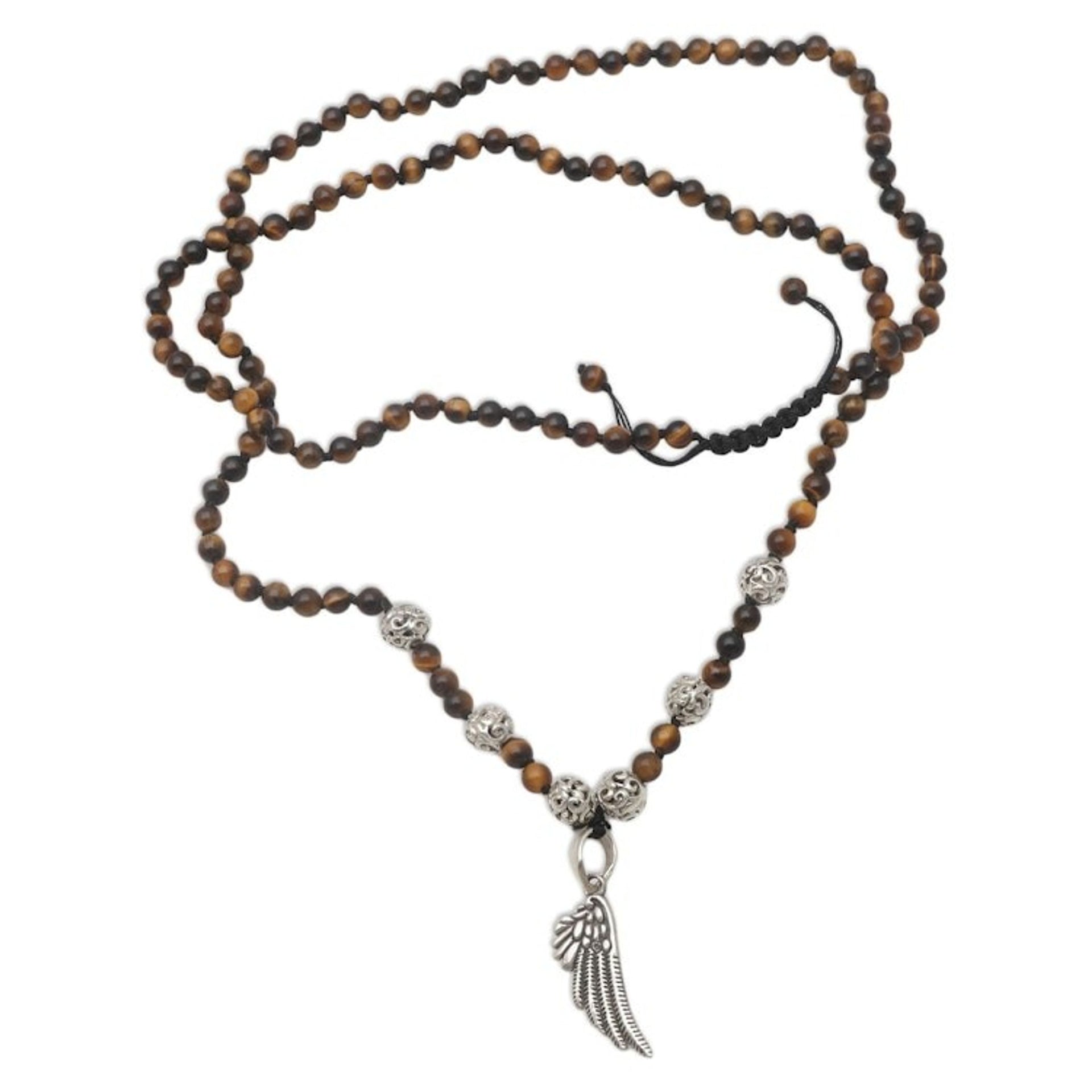 Tiger's Eye and Sterling Silver Pendant Necklace 'Earth Angel'