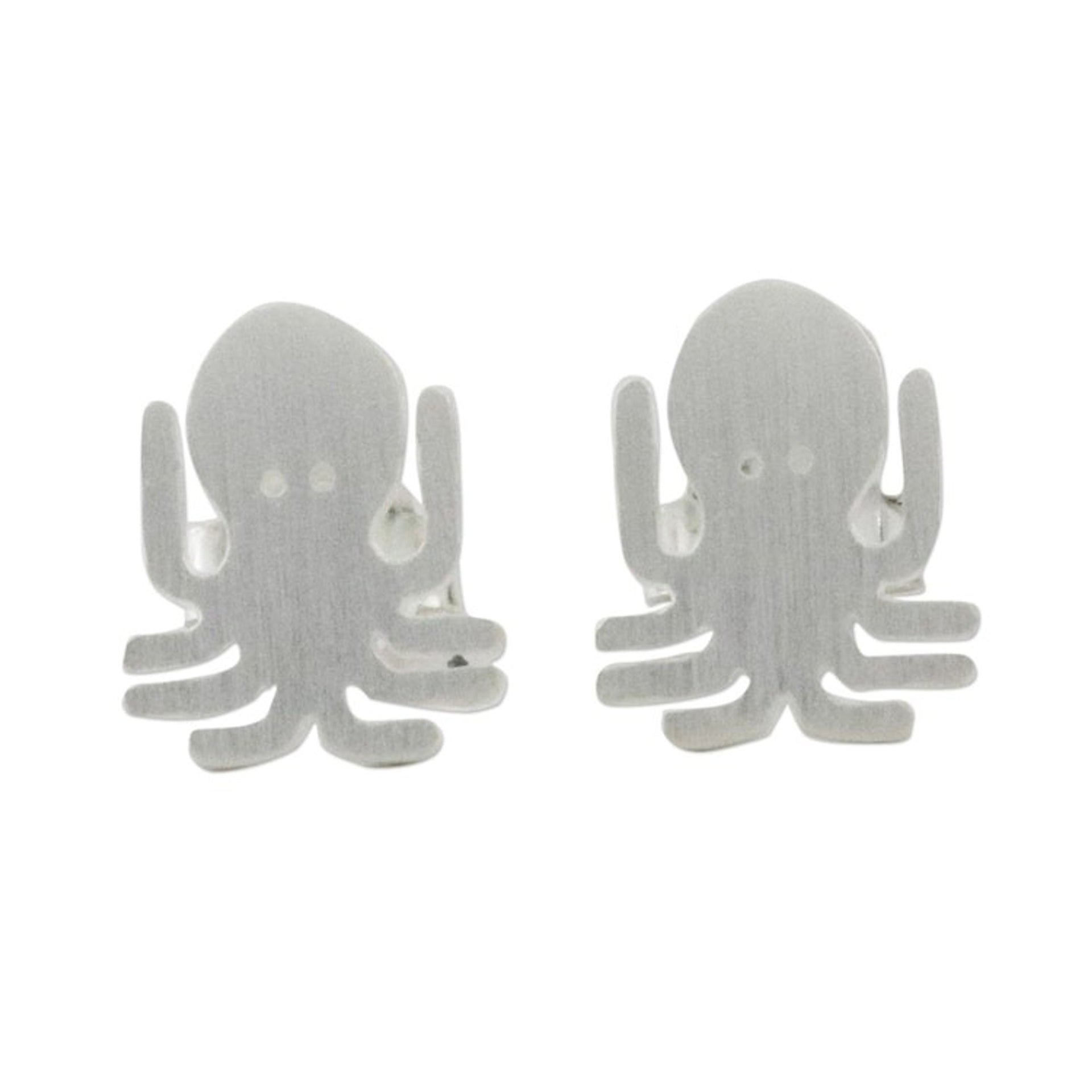 Sterling Silver Octopus Stud Earrings Handmade in Thailand 'Little Octopus'