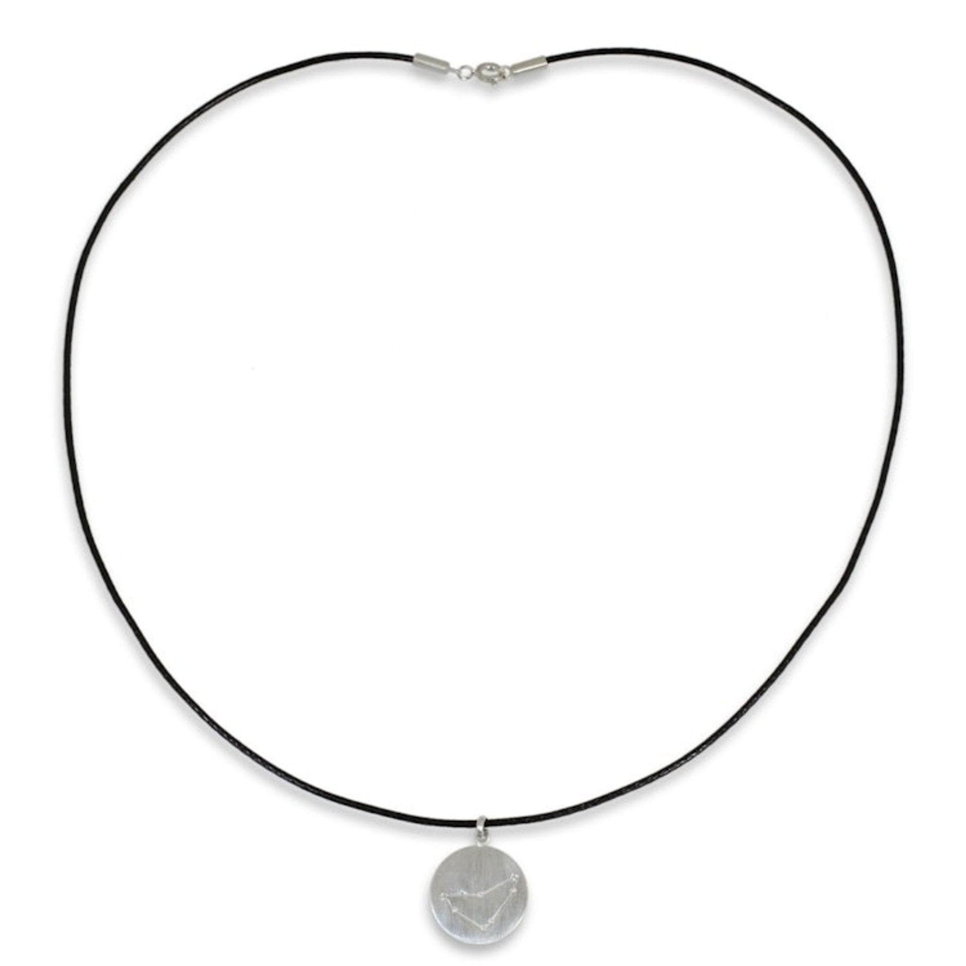 Capricorn Sign White Topaz and Silver Pendant Necklace 'Constellation Capricorn'