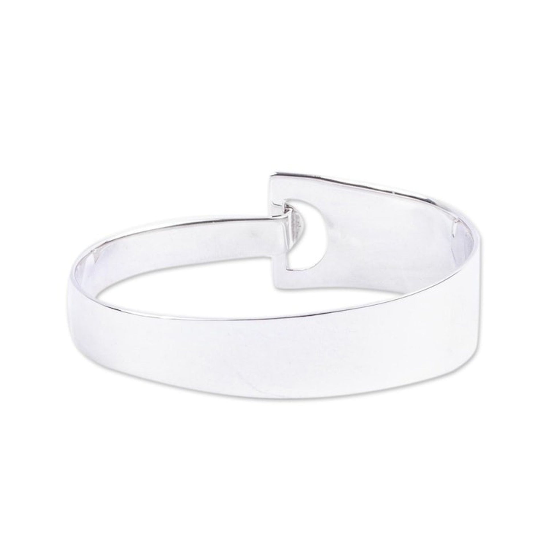Modern Sterling Silver Bangle Bracelet 'High Fidelity'