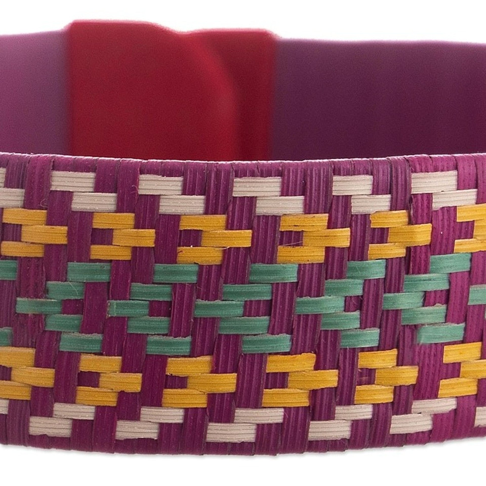 Natural Fiber Handmade Cuff Bracelet 'Between Mountain and River'