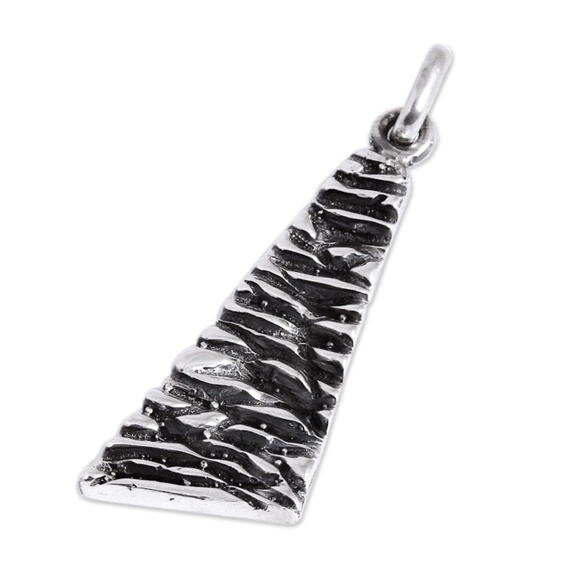 Modern Taxco Sterling Silver Pendant from Mexico 'Taxco Texture'
