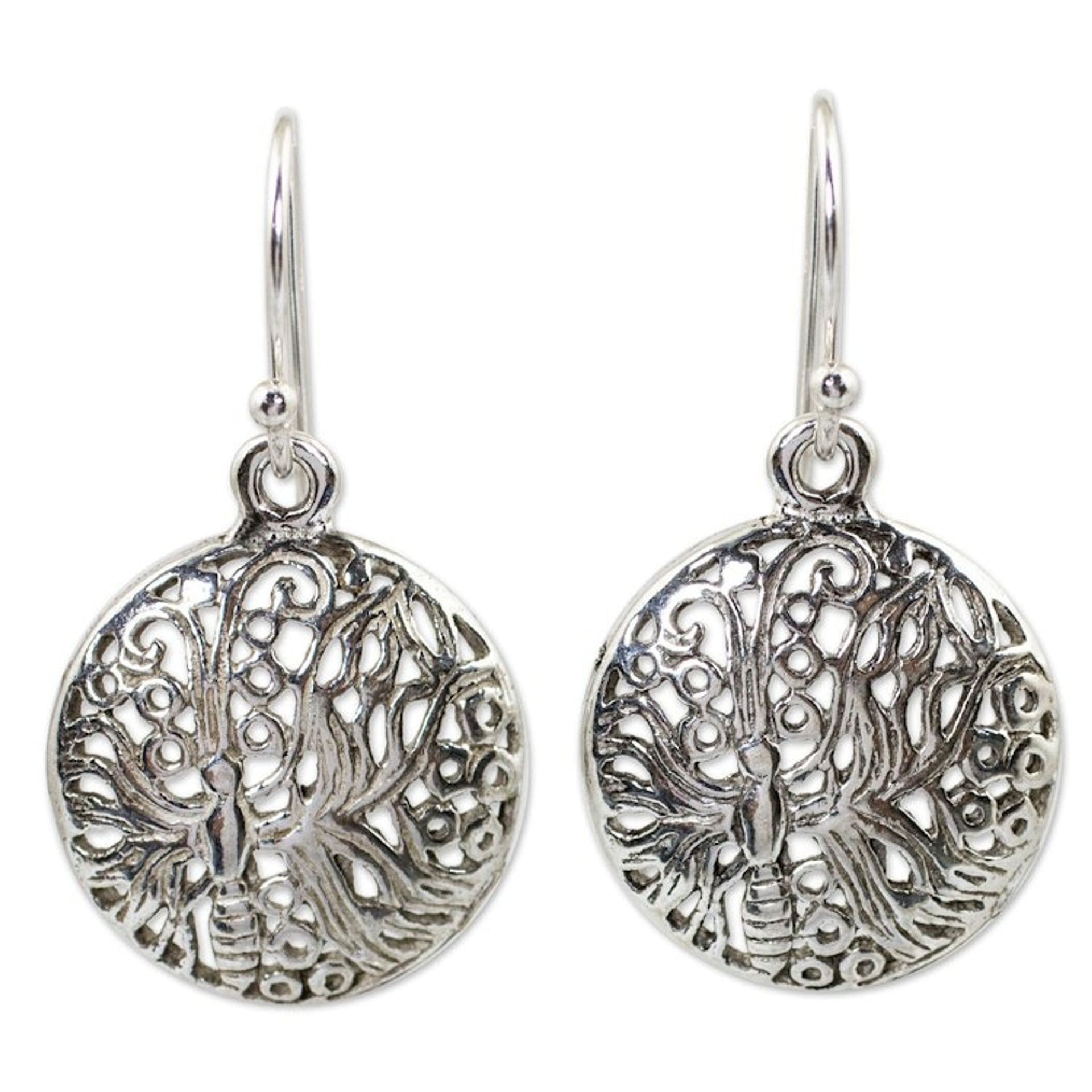 Filigree Butterfly Earrings 'Butterfly Moon'