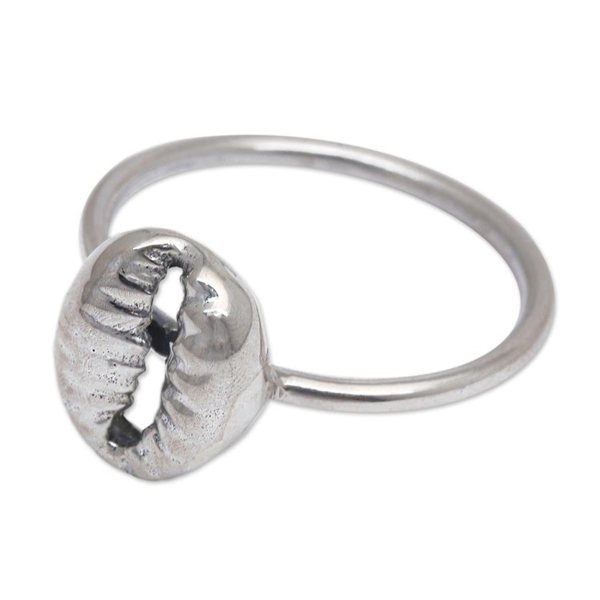 Sterling Silver Inspirational Coffee Bean Cocktail Ring 'Luminous Grain'