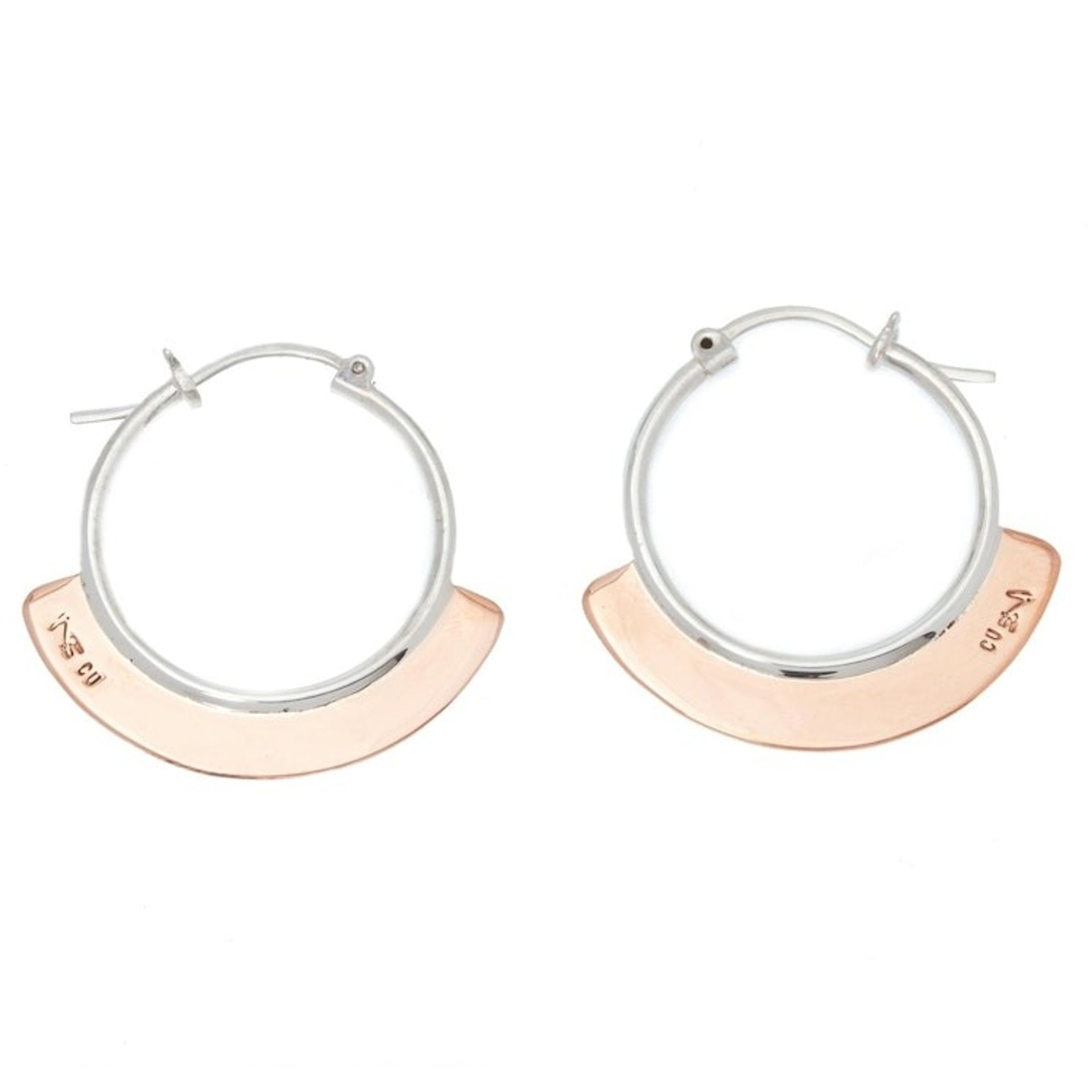Artisan Crafted Copper Hoop Earrings 'Titania'