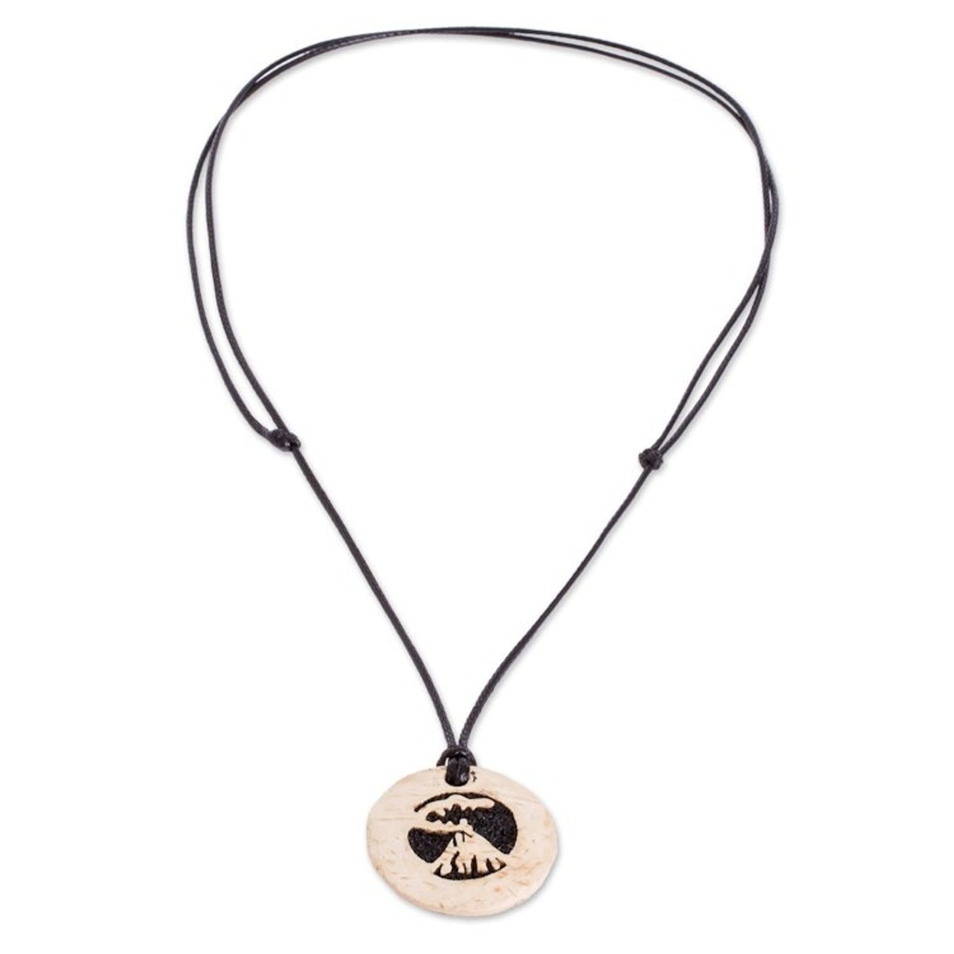 Handmade Unisex Volcano Motif Necklace 'Volcano of Fire'