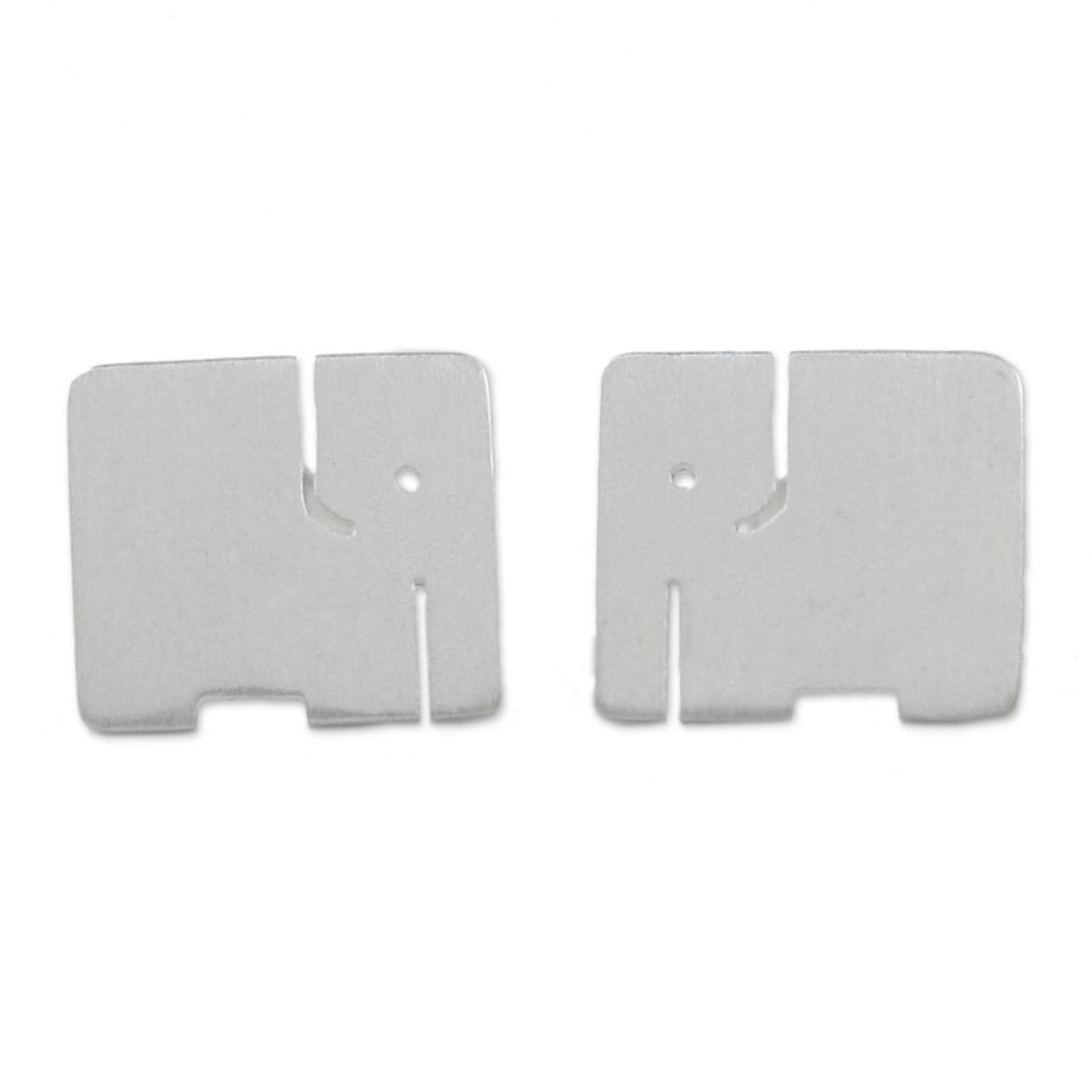 Handmade Thai Sterling Silver Post Elephant Post Earrings 'Exquisite Elephant'