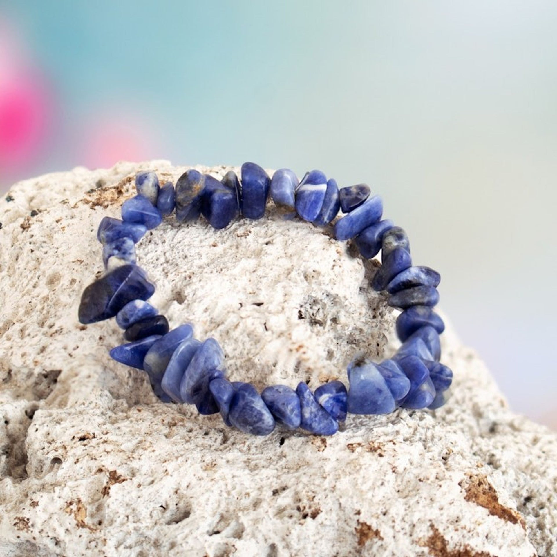 Sodalite stretch bracelet 'Nature's Harmony'
