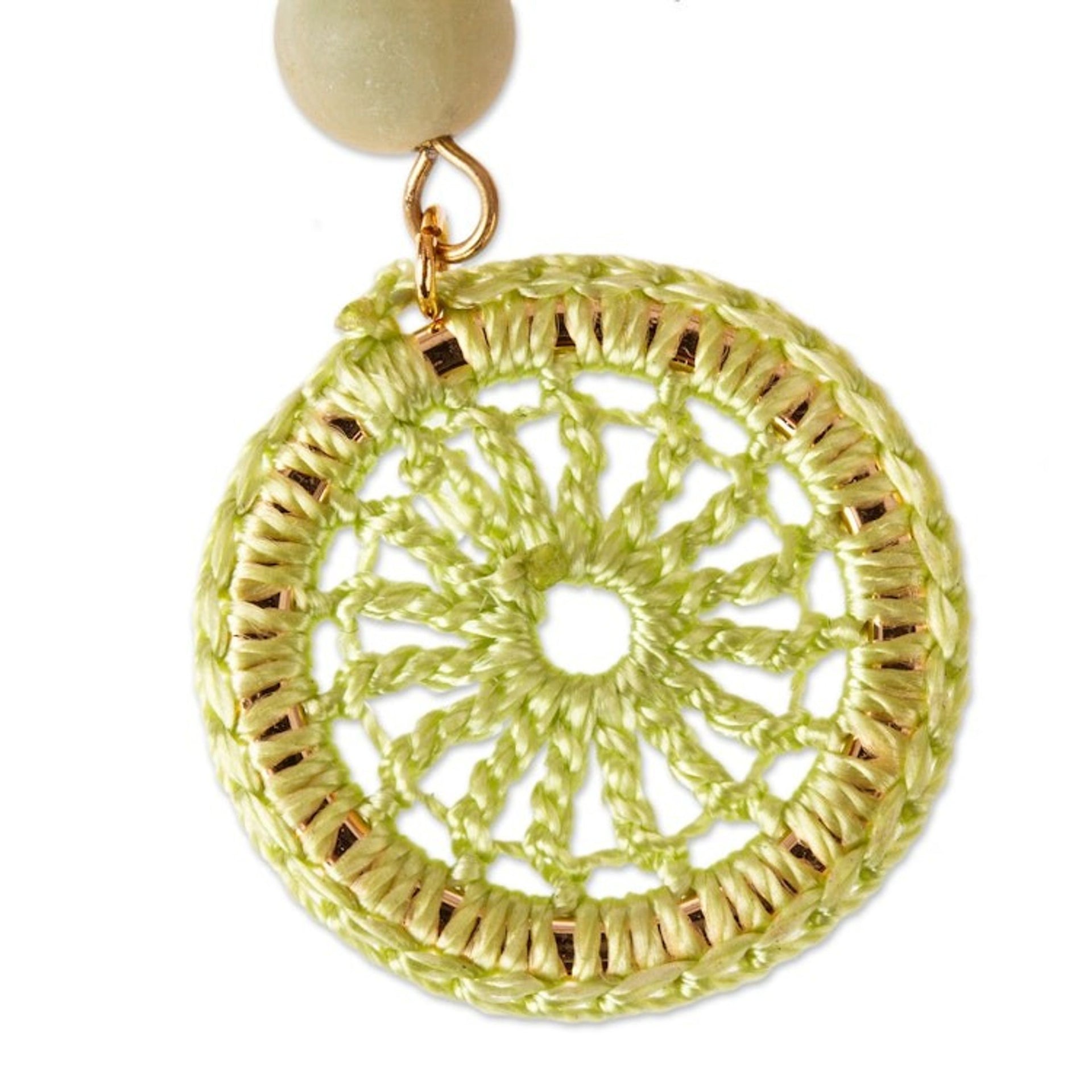 Unique Crocheted Dangle Earrings 'Daphne'