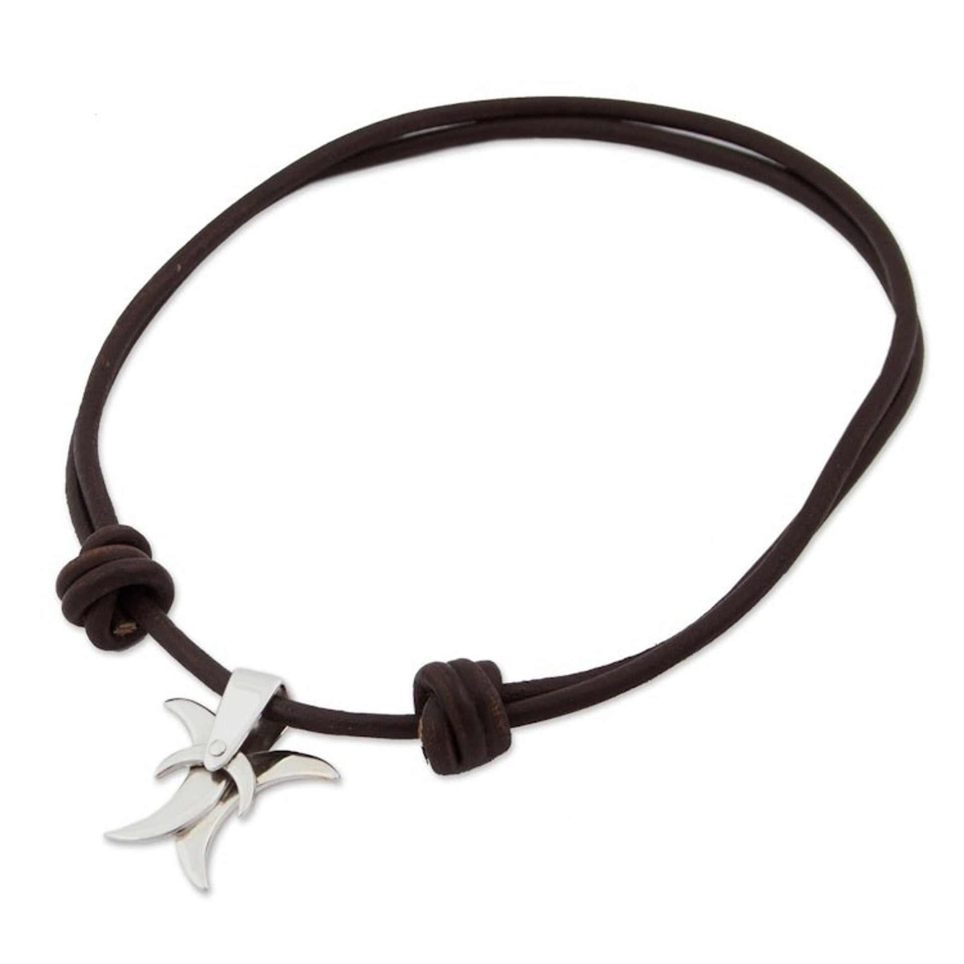 Taxco Sterling Silver Aries Pendant Necklace from Mexico 'Aries Moon'