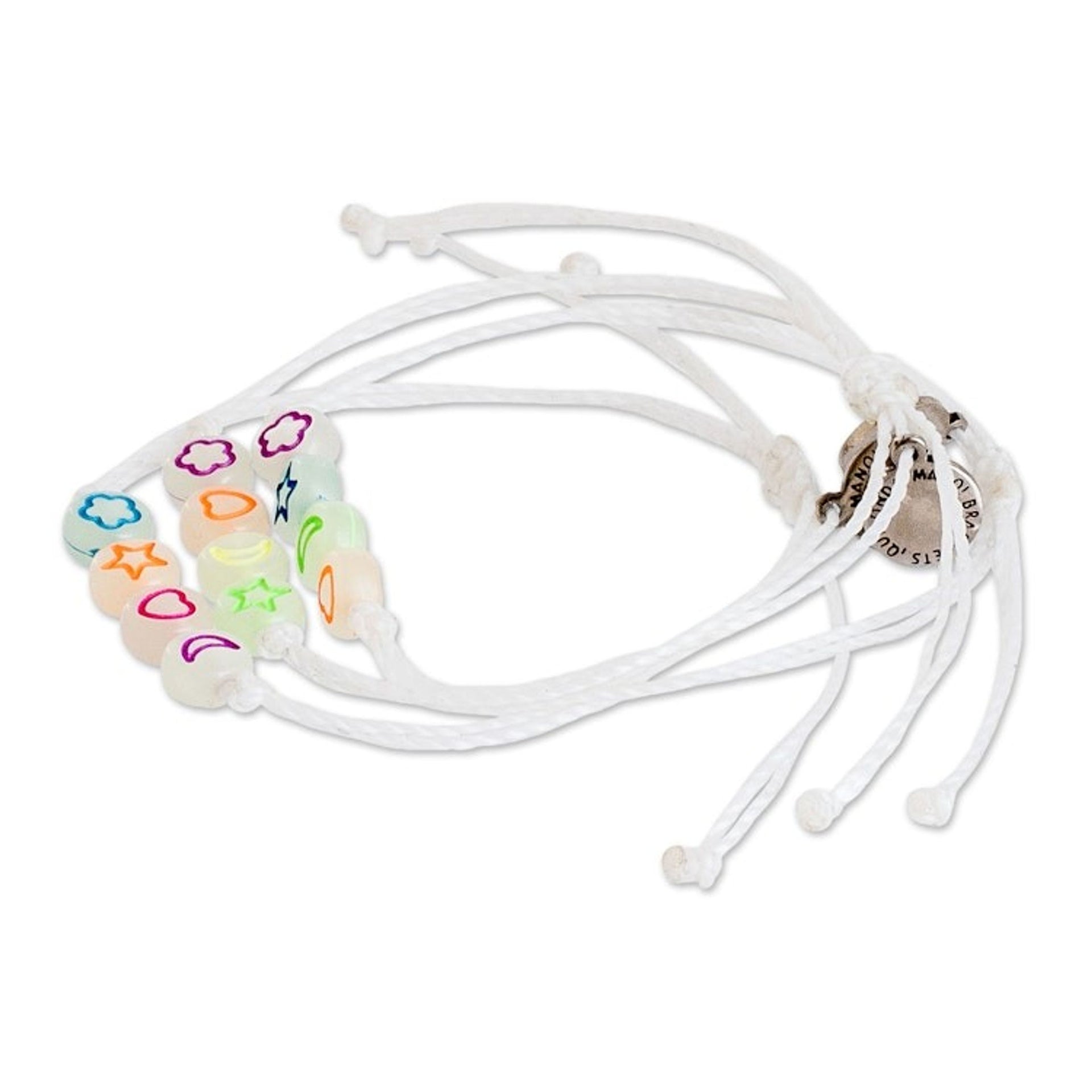 Set of 3 Handcrafted Beaded Pendant Bracelets from Guatemala 'Radiant Friendship'