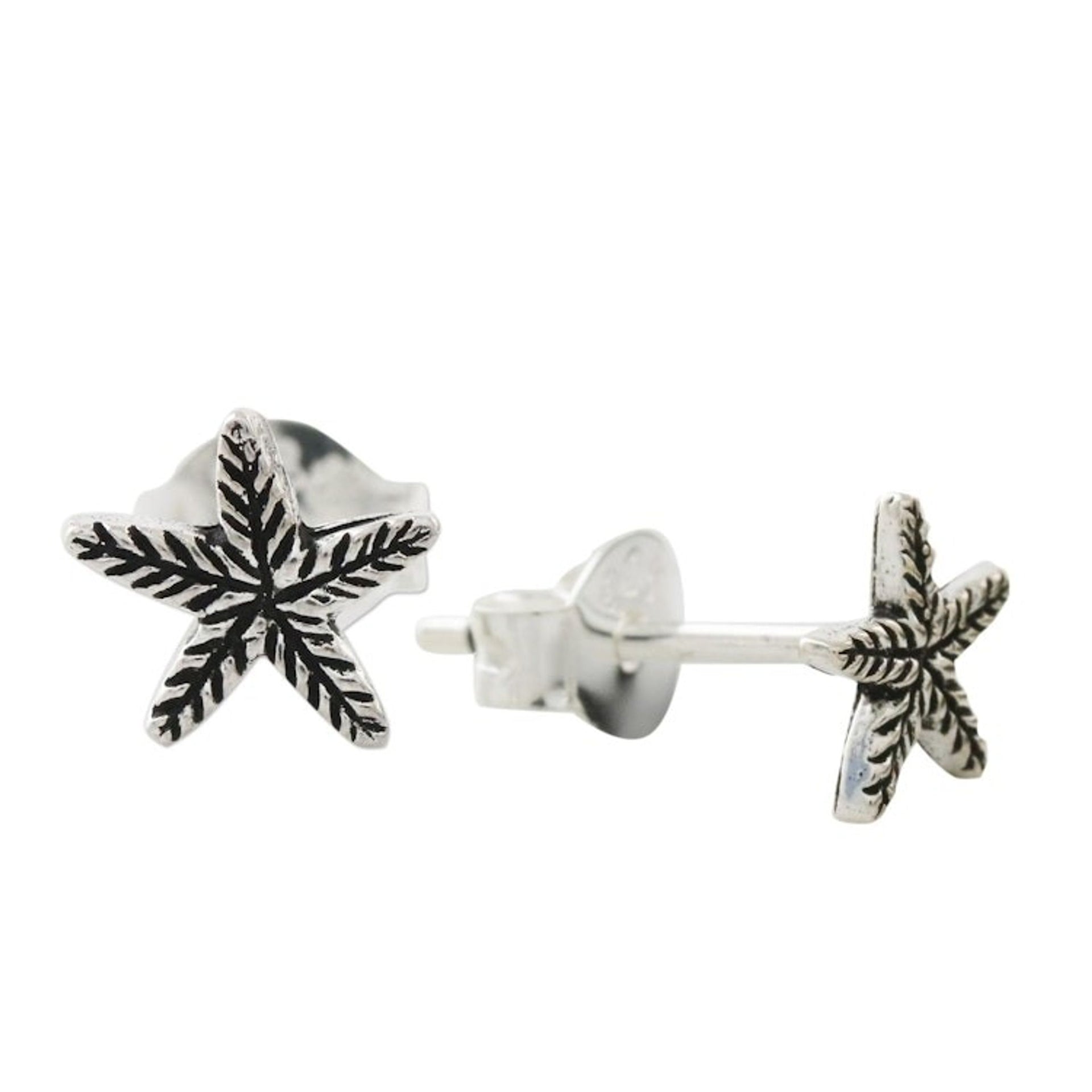 Sterling Silver Starfish Stud Earrings from Thailand 'Starfish Charm'