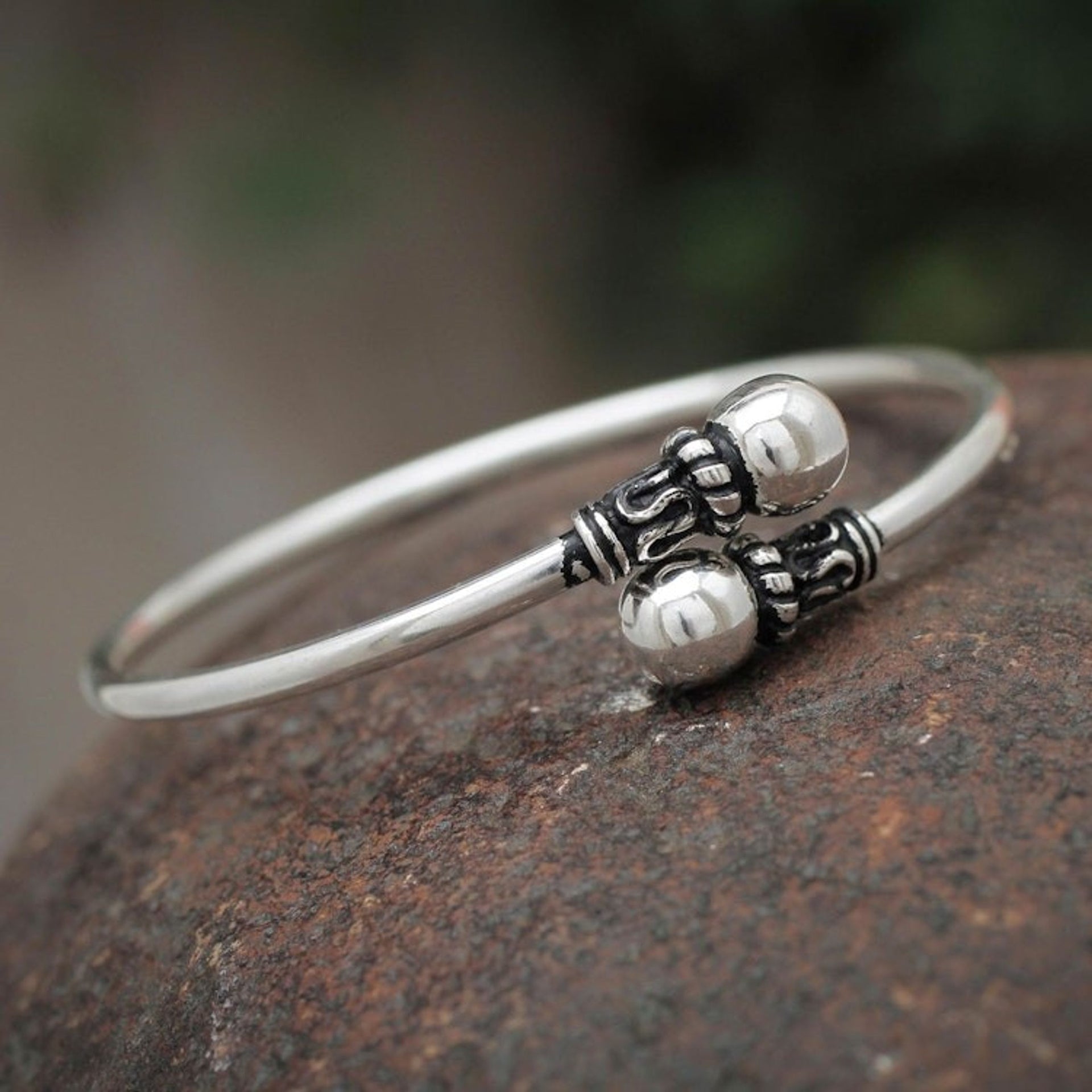 Peruvian Sterling Silver Modern Handmade Wrap Bracelet 'Togetherness'