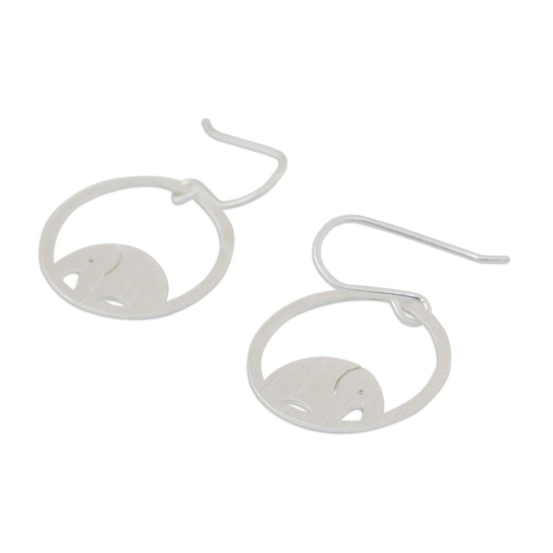 Sterling Silver Dangle Earrings 'Elephant Horizon'