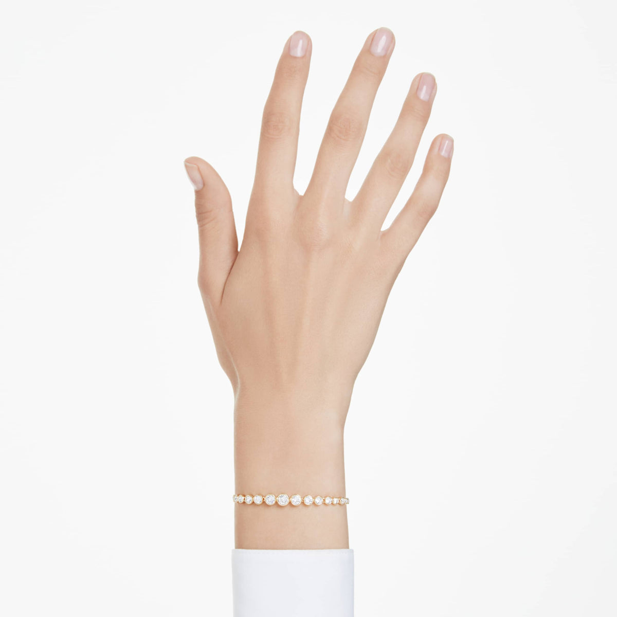 IMBER BRACELET MIXED ROUND CUTS WHITE GOLD TONE PLATED