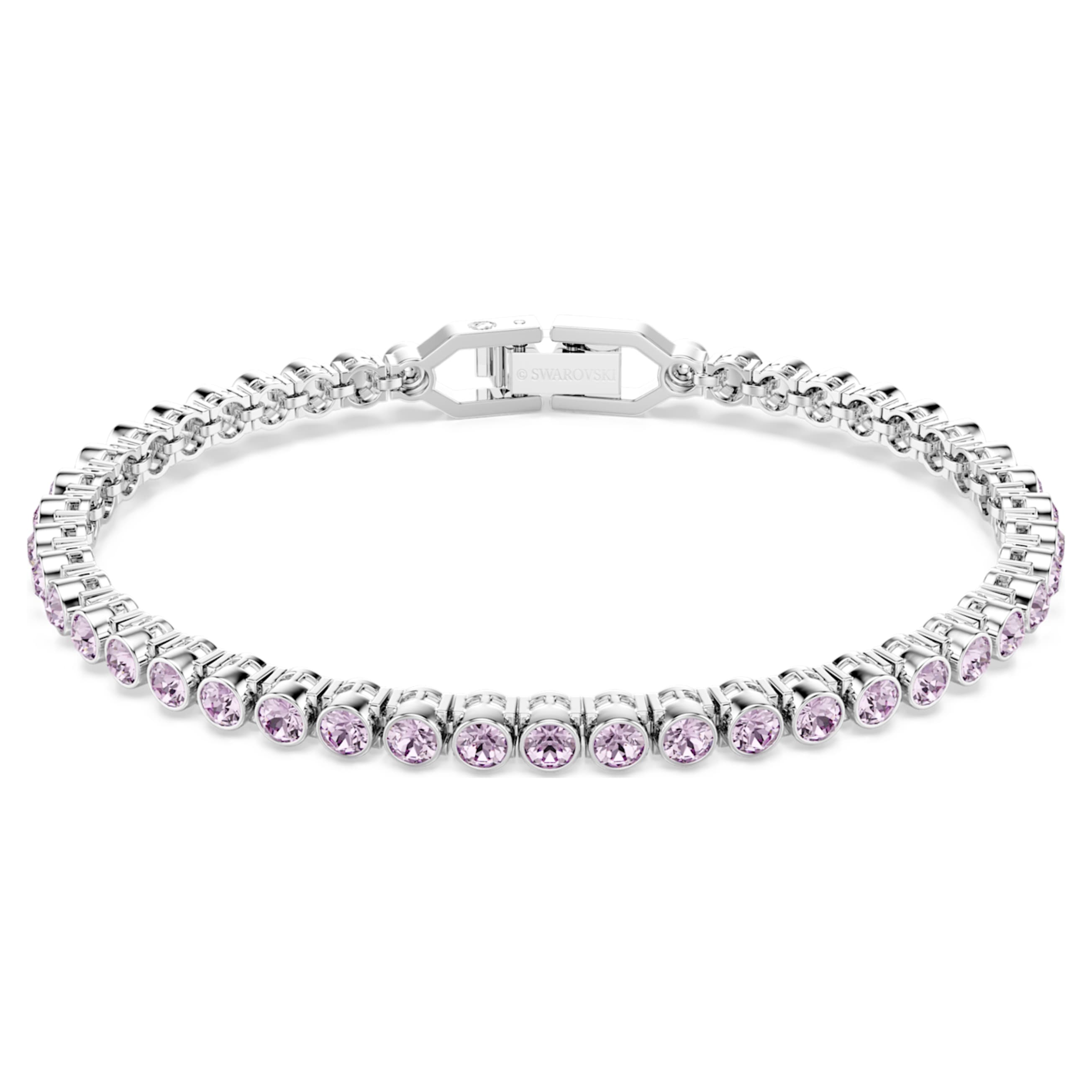 IMBER EMILY TENNIS BRACELET ROUND CUT PURPLE RHODIUM PLATED IMBER EMILY TENNIS BRACELET ROUND CUT PURPLE RHODIUM PLATED