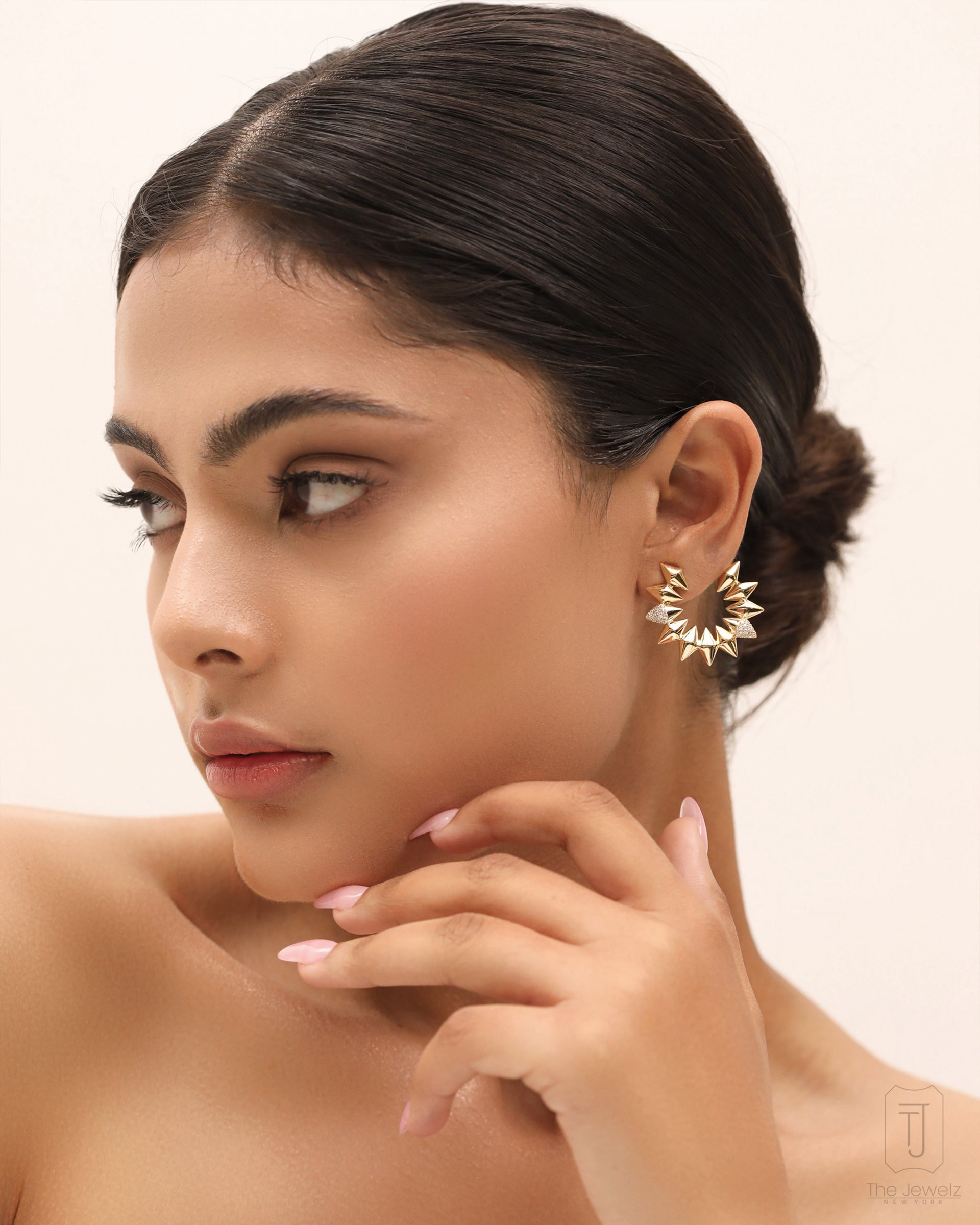 14K Gold Imperii Forma Hoop Lightweight Earrings For Love!