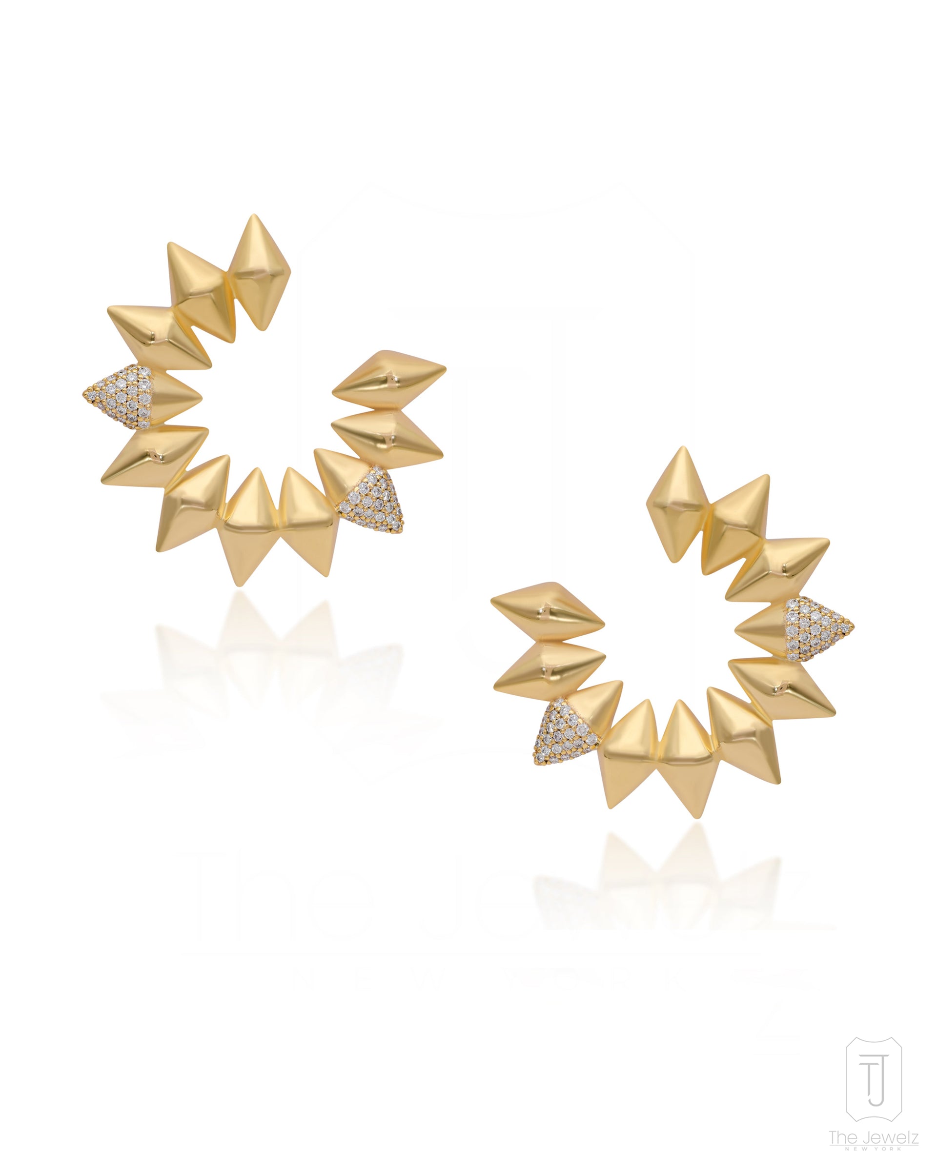 14K Gold Imperii Forma Hoop Lightweight Earrings For Love!