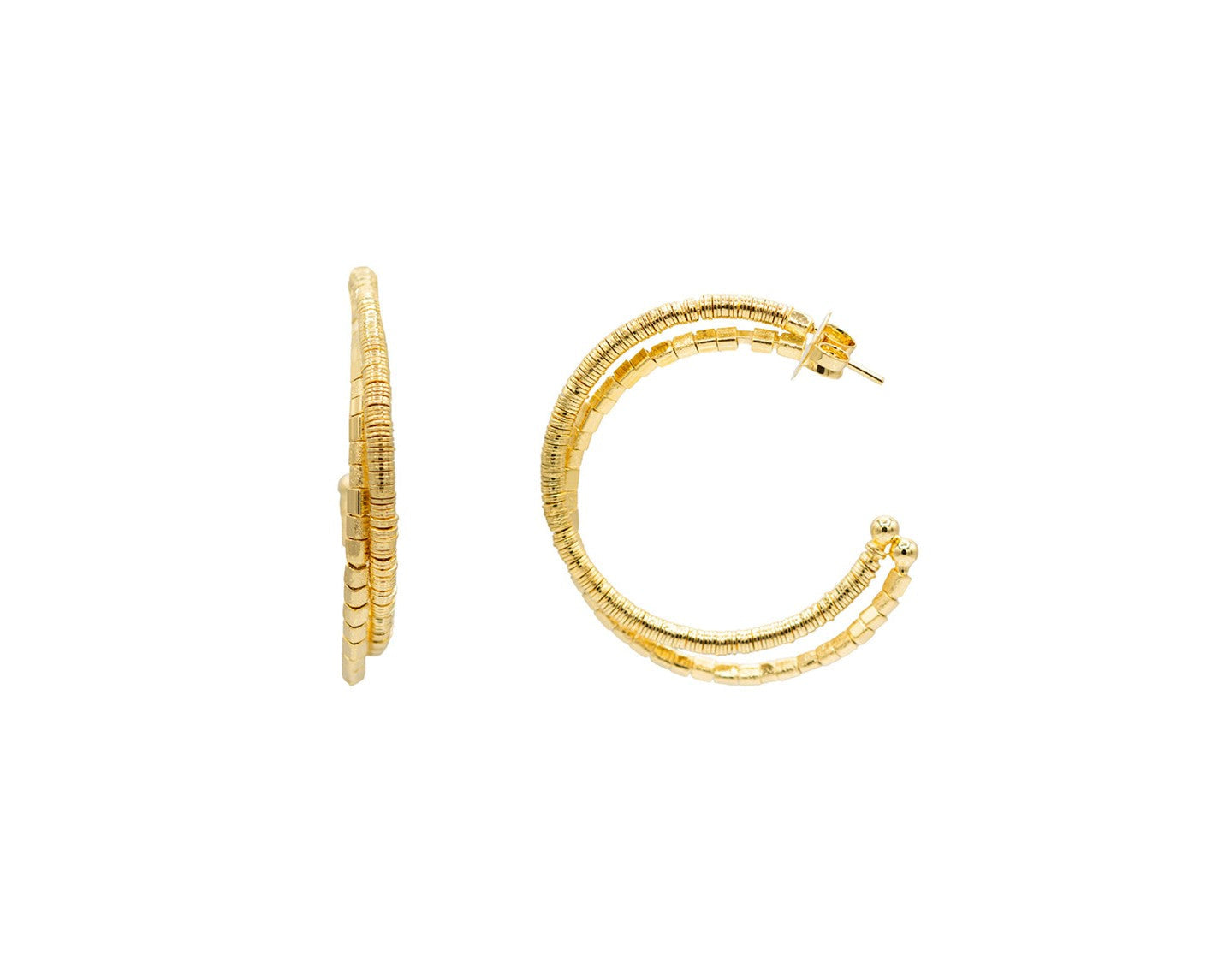 Inaz Petite Beaded Hoop Earrings