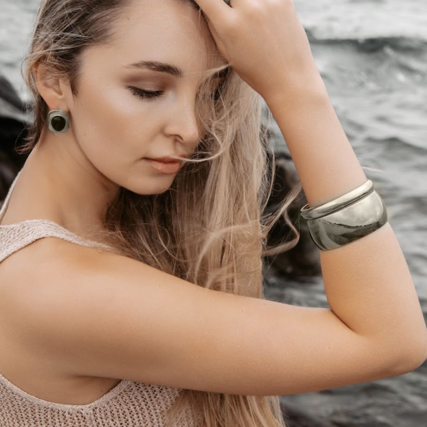 Indie Statement Sleek Style Cuff - Silver