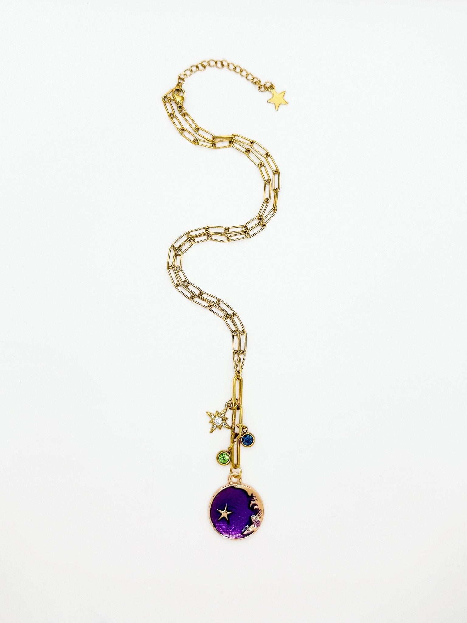 Indigo Crescent Necklace