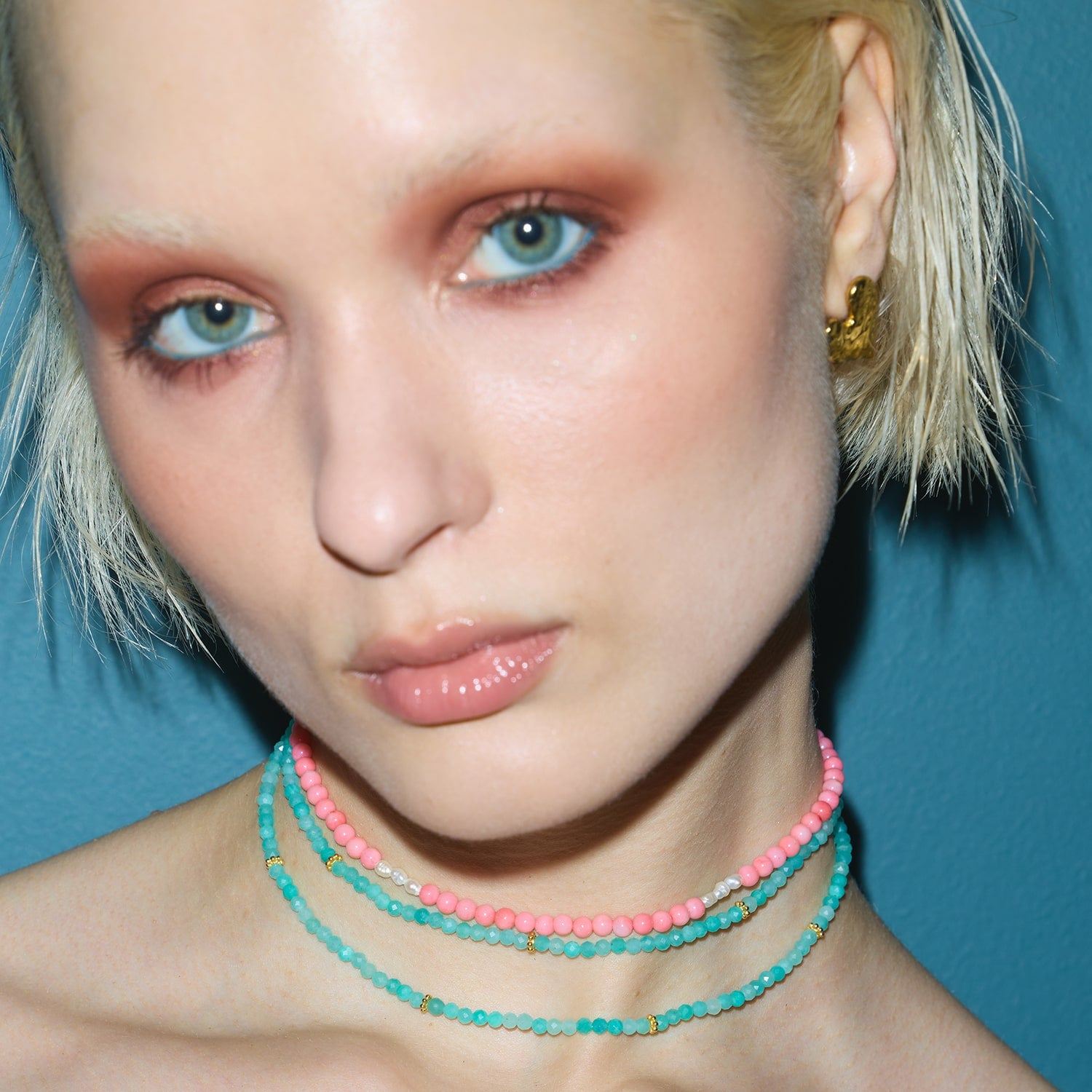 Ines Coral & Pearl Gemstone Necklace