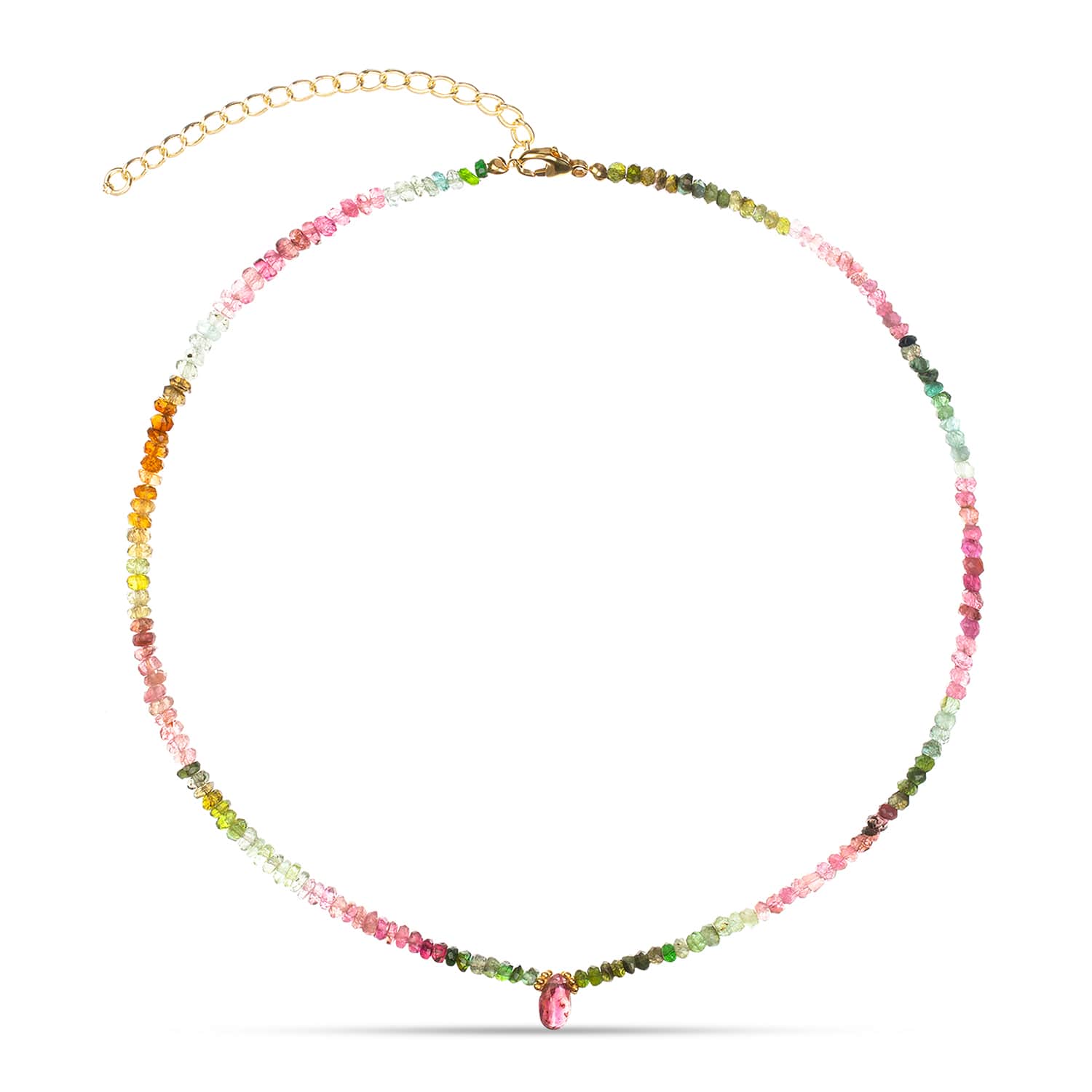 Ines Tourmaline Gold Necklace