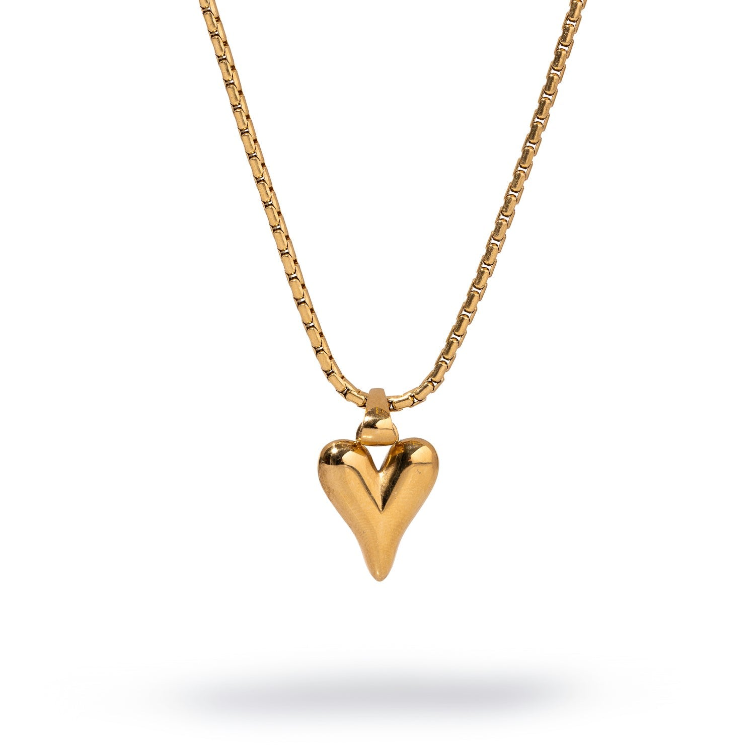 Infinite Love Heart Pendant Gold Statement Necklace - Gold