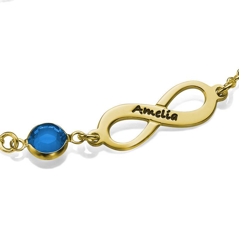 Infinity Birhtstone Bracelet in Gold Plating