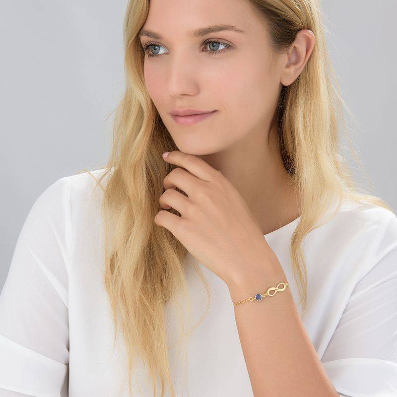 Infinity Birthstone Bracelet in Gold Vermeil