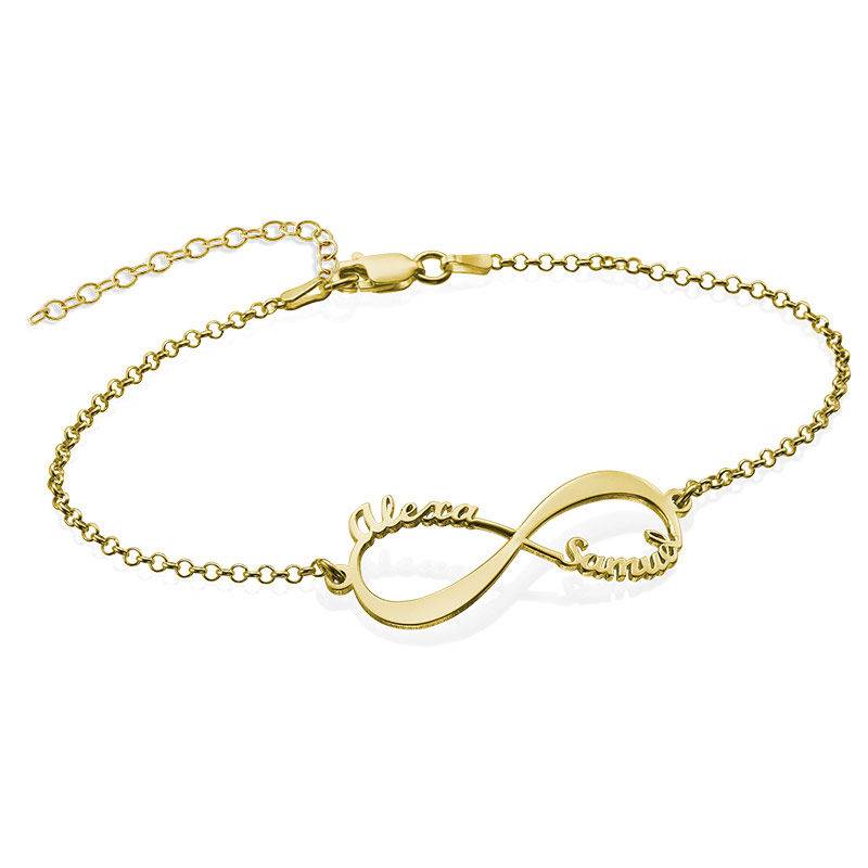 Personalized Infinity Name Bracelet in Gold Plating
