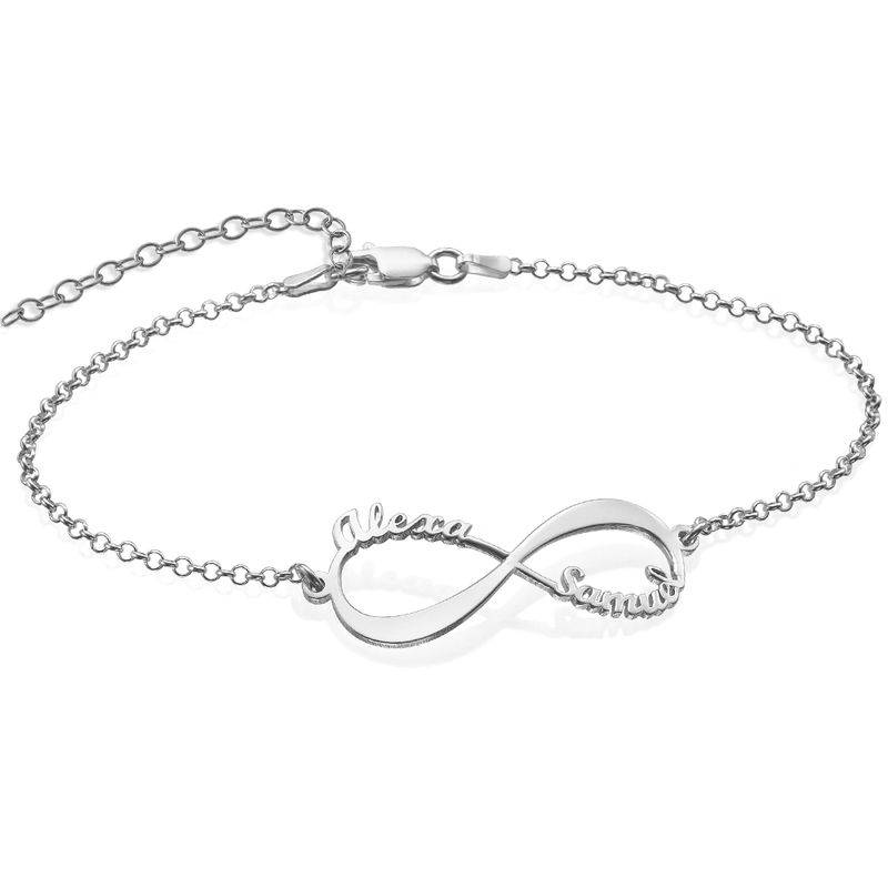 Personalized Infinity Name Bracelet in Silver