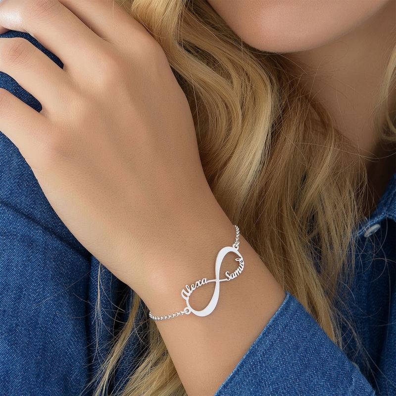 Personalized Infinity Name Bracelet in Silver