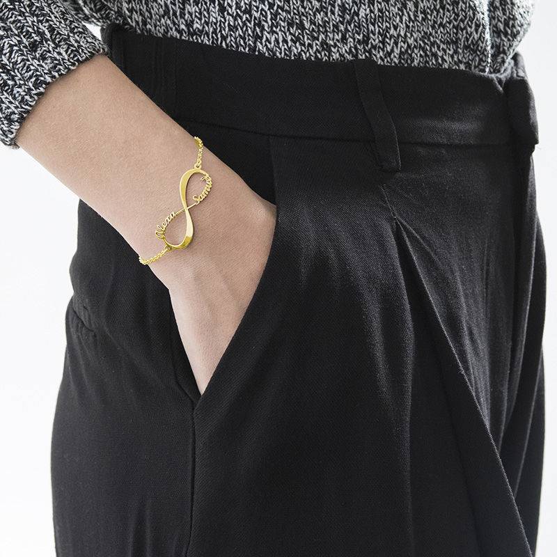 Infinity Bracelet with Names - Gold Vermeil