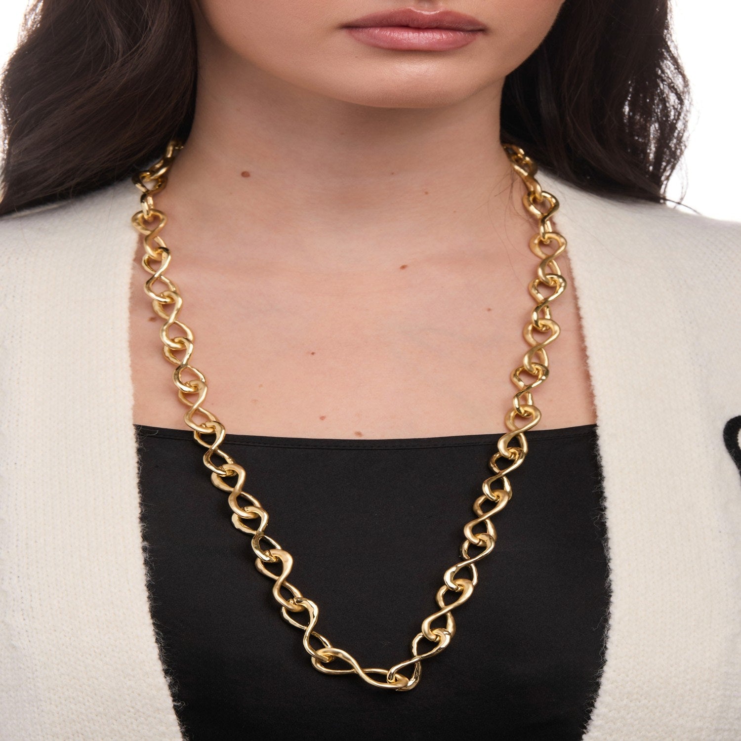 Infinity Chain Link Gold Necklace