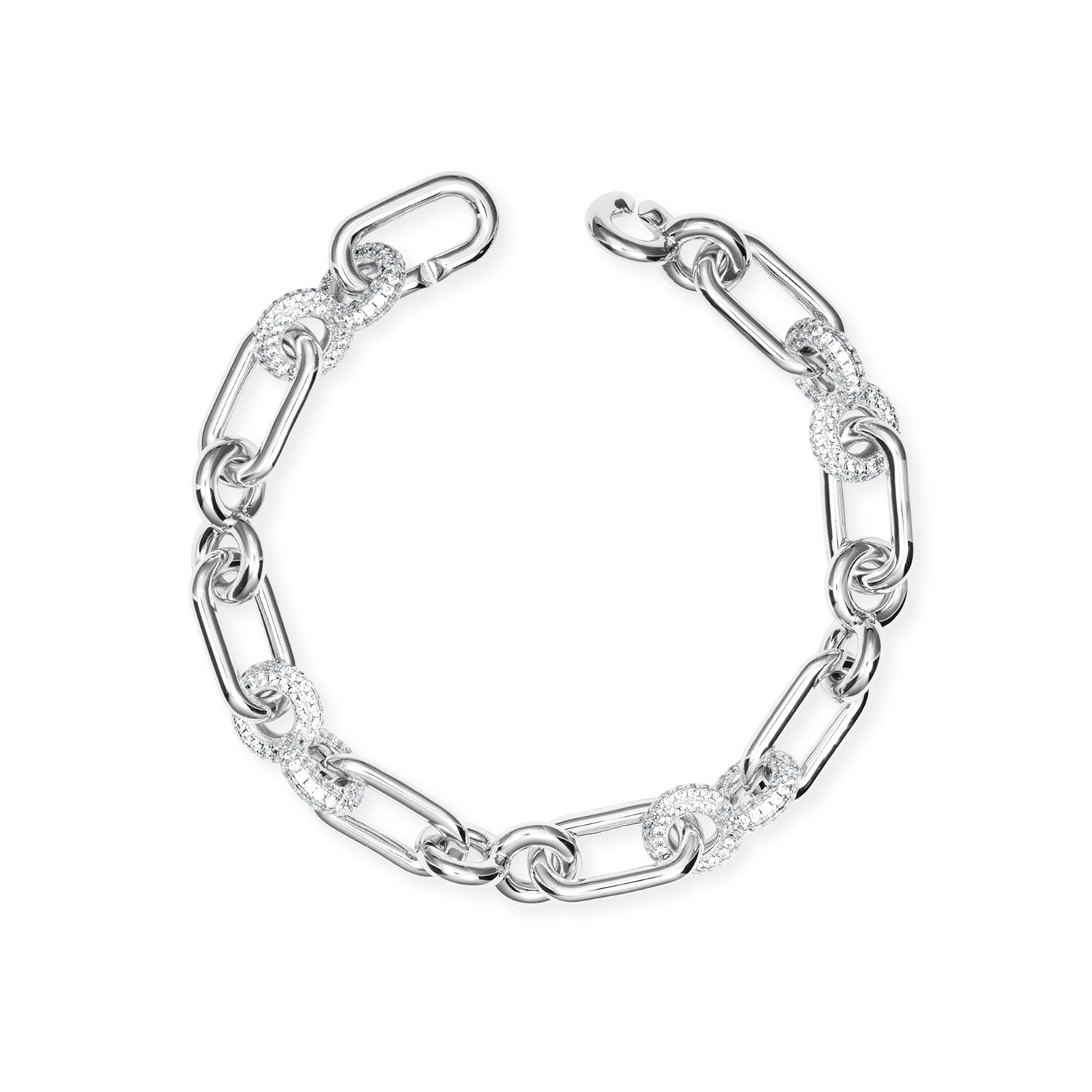 Infinity Circle Link Bracelet - Silver